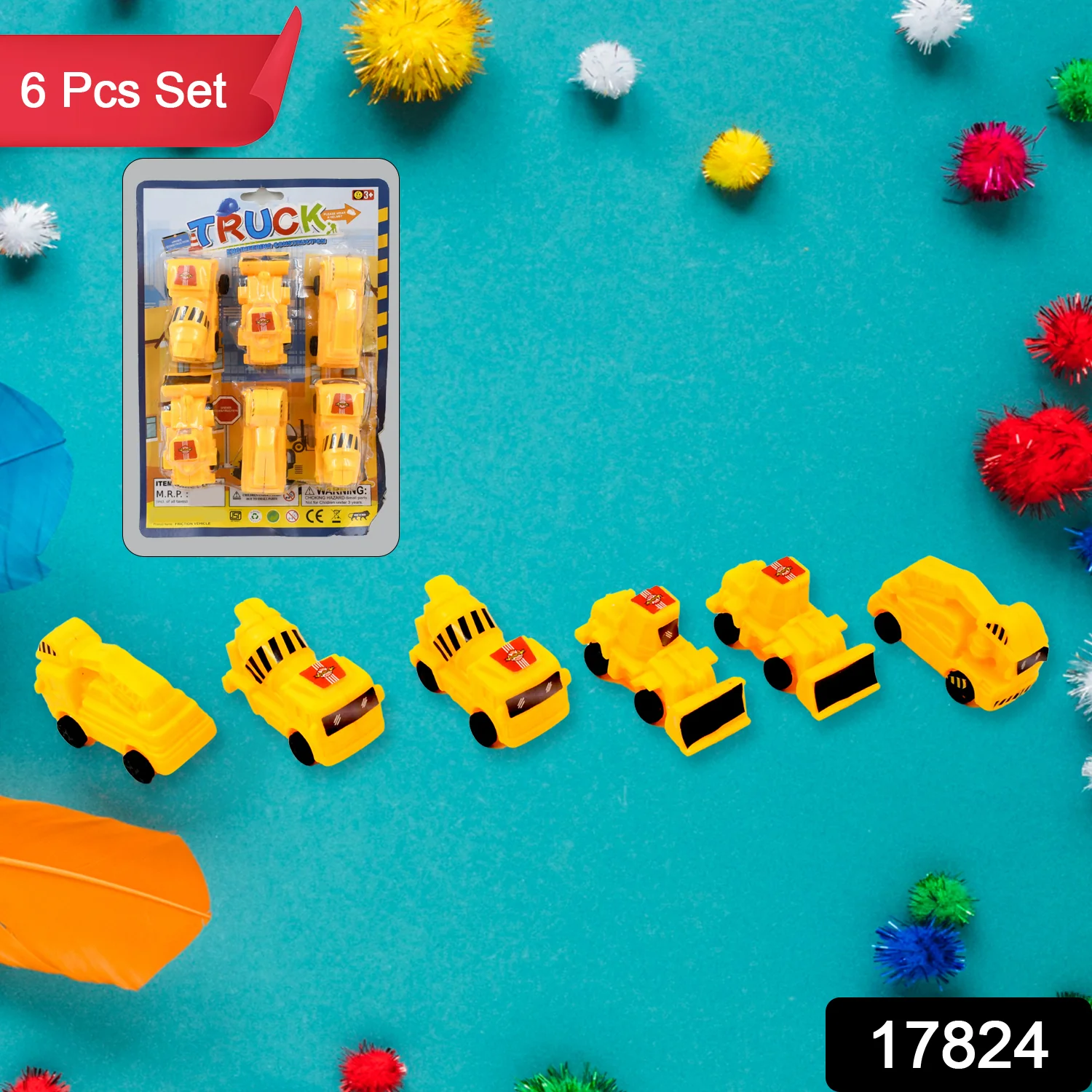Engineering Construction Vehicle Toy Set for Kids (6 Pcs Set) - Image 2
