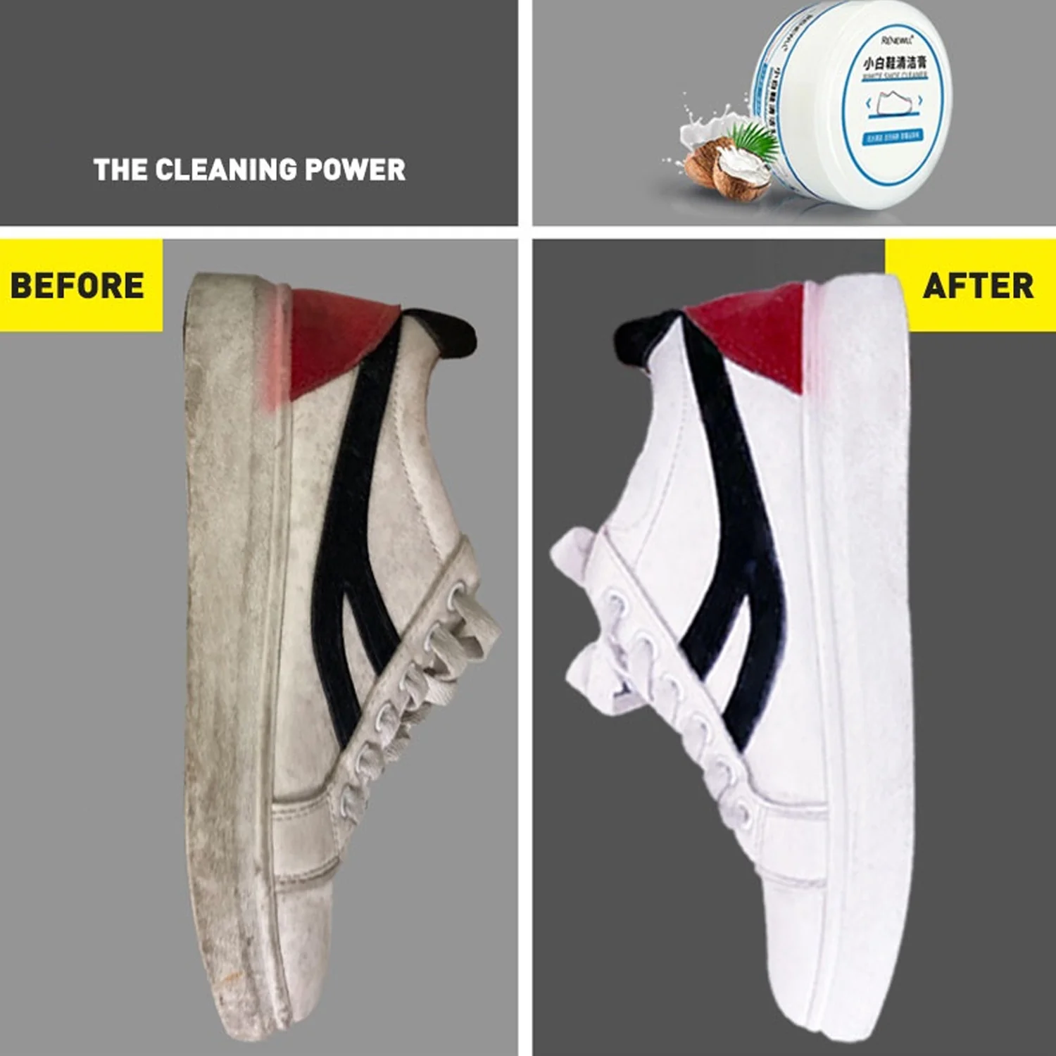 Shoe Polish Stain Remover Cleansing Cream for Sneakers & Leather - Image 6