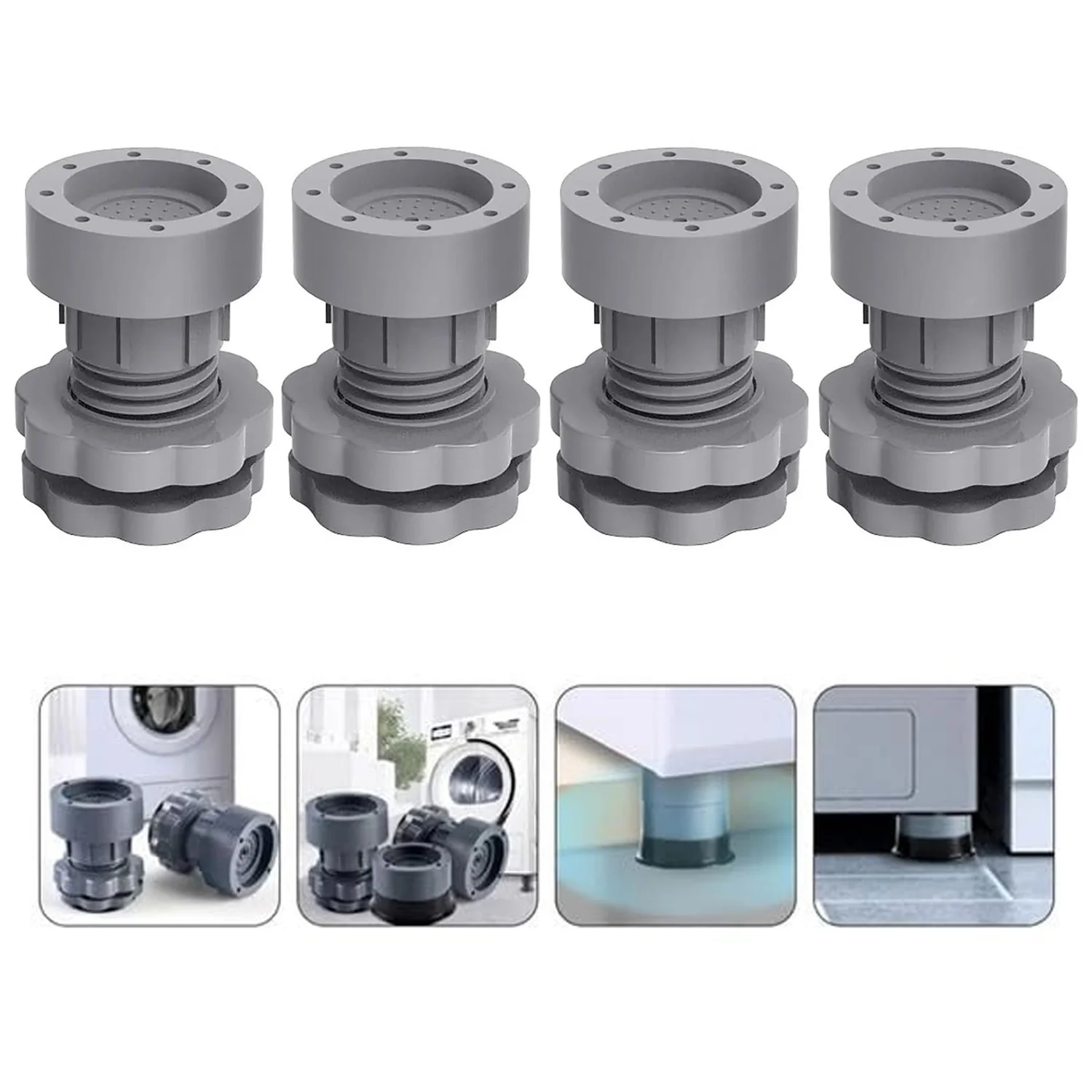 Plastic Washing Machine Vibration Feet (4 Pcs Set) - Image 3
