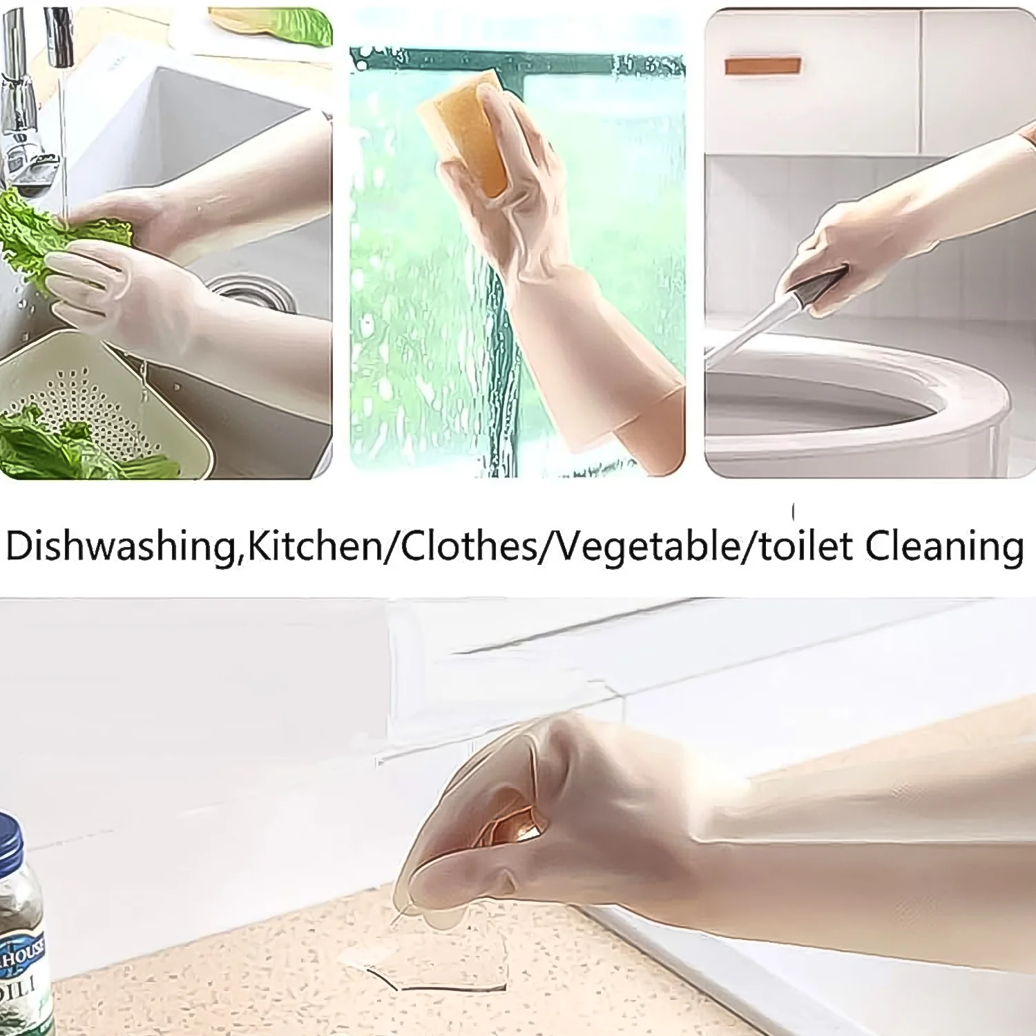 Cleaning Gloves Hand Gloves for Kitchen Household (1 Pair) - Image 4