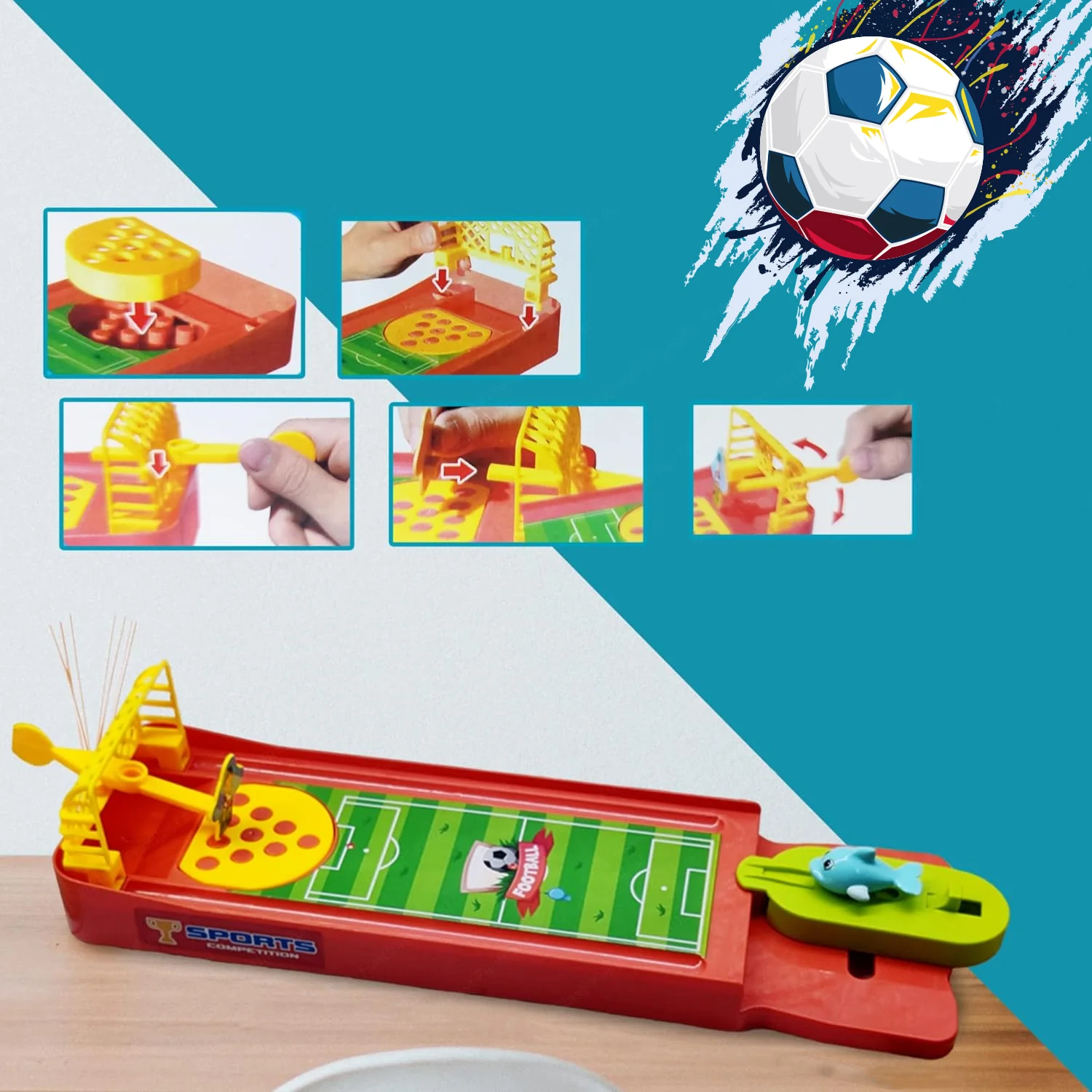 Mini Table Top Finger Football Game for Kids-Desktop Game for Kids & Adults - Image 6