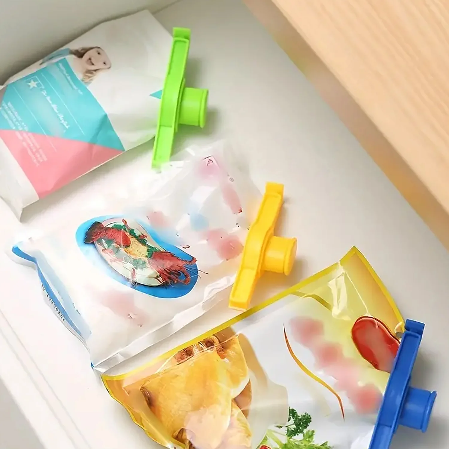 Food Storage Sealing Clip Solid Color Seal Pour Bag Clip Snack Bag  (1 Pc) - Image 8