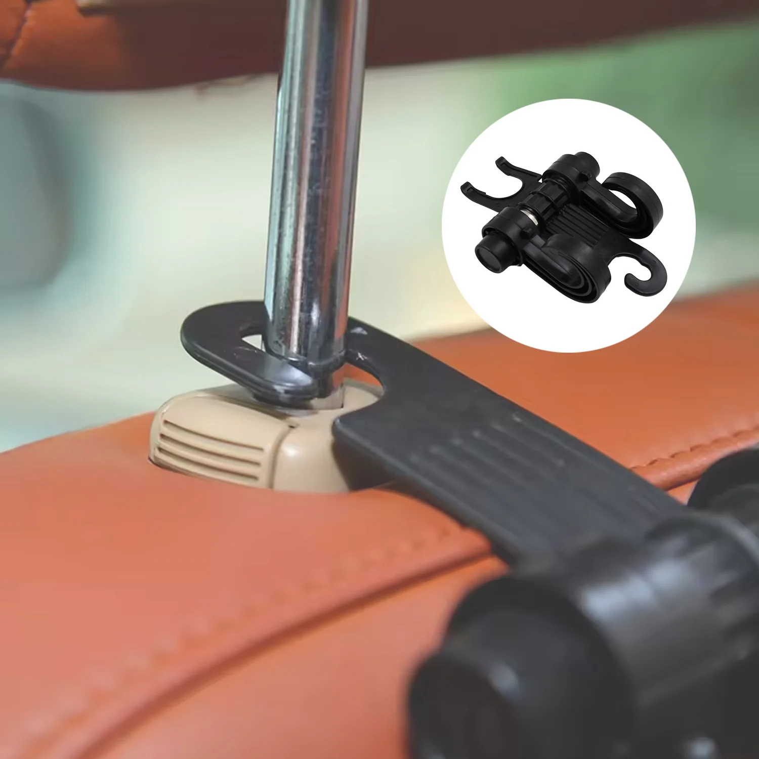Car Hooks Vehicle Back Seat Hidden Headrest Hanger (1 Pc) - Image 4
