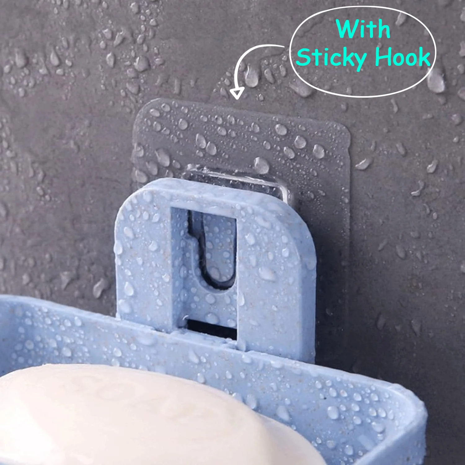 Adhesive Sticker Soap 2 Layer Dish Holder Wall Mounted (Double Layers / 2 pc) - Image 6