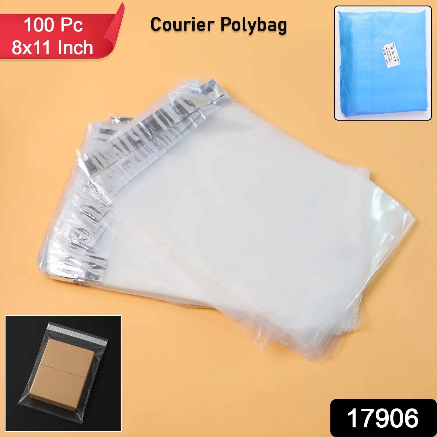 Self-Adhesive Courier Polybags (8x11 Inch / 100 Pc) - Image 2