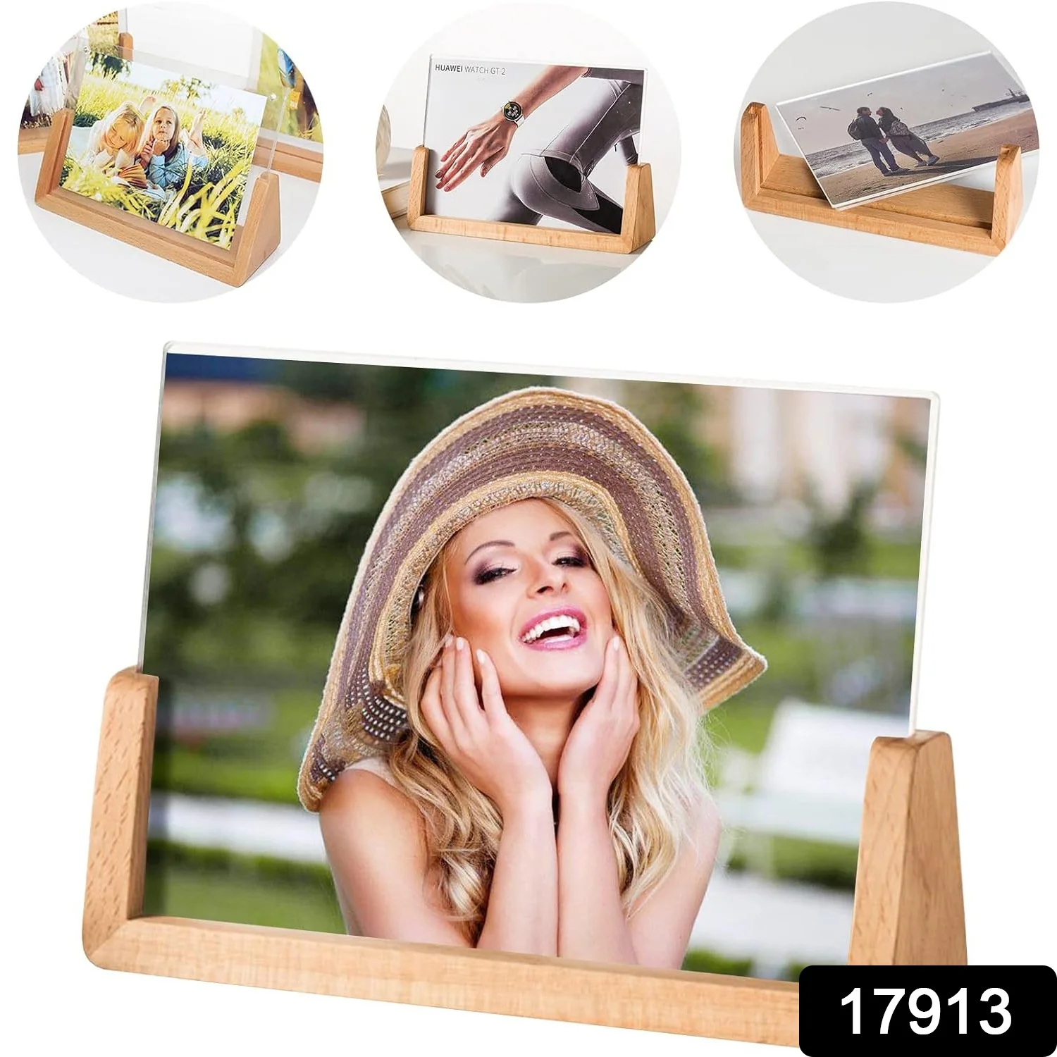 Wooden Picture Stand, Photo Frame Stand (1 Pc) - Image 2