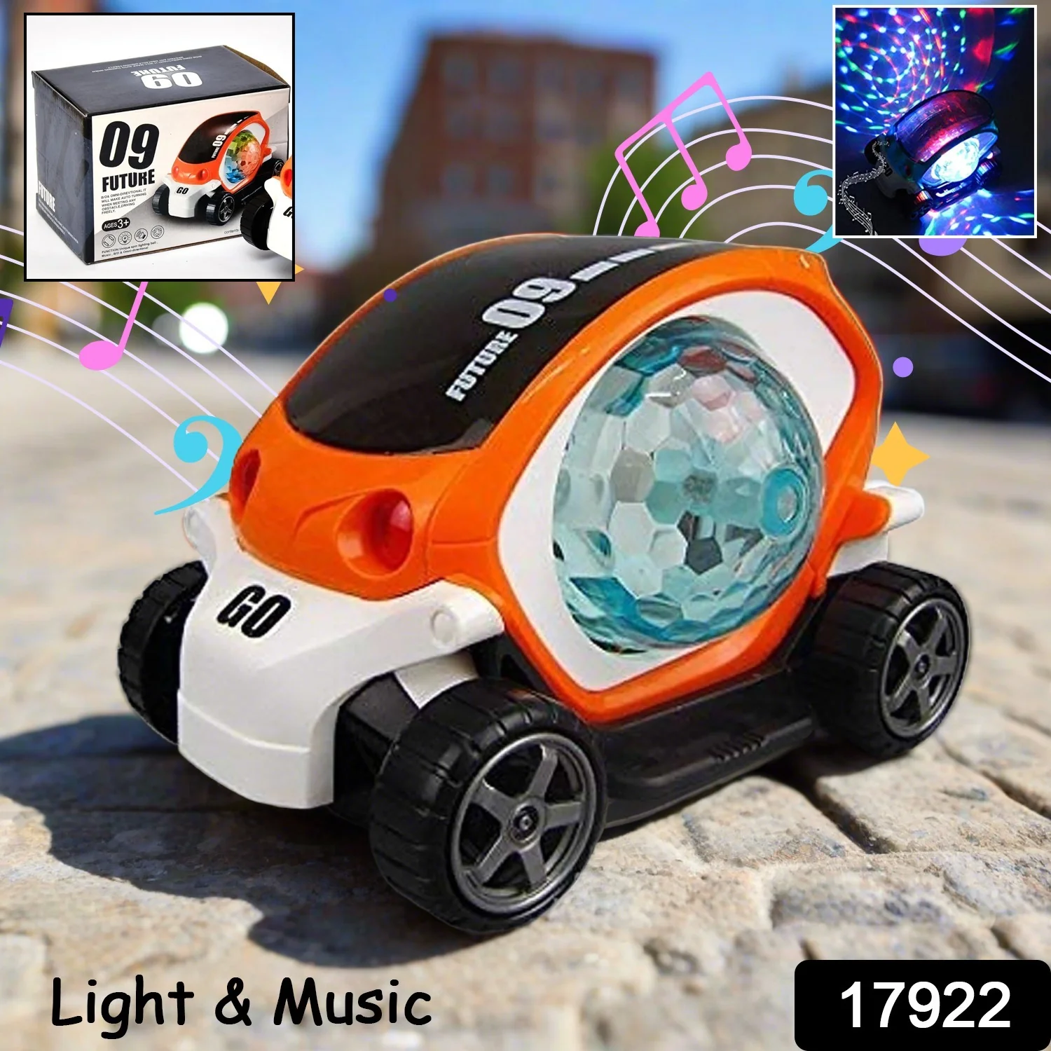 360° Rotating Stunt Car Toy – Bump & Go (1 Pc, Battery Not Included) - Image 2