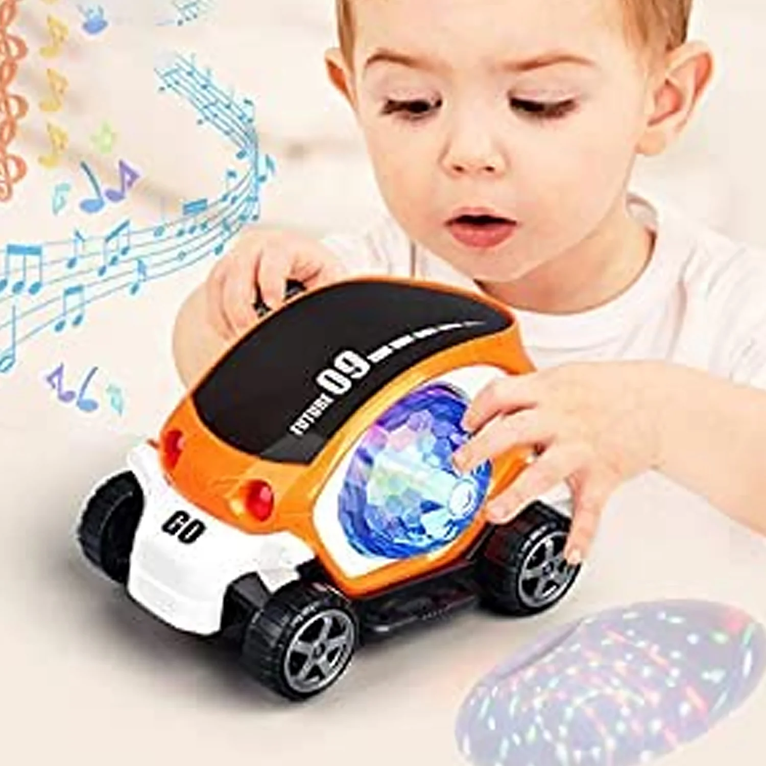 360° Rotating Stunt Car Toy – Bump & Go (1 Pc, Battery Not Included) - Image 3