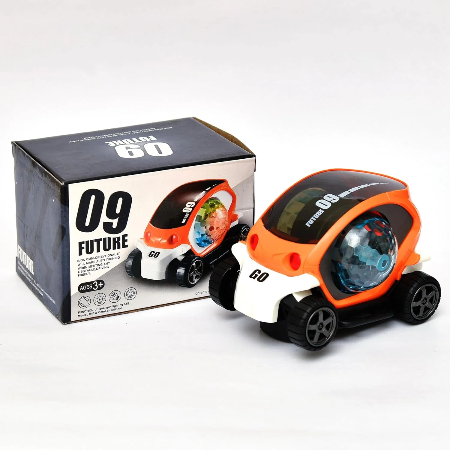 360° Rotating Stunt Car Toy – Bump & Go (1 Pc, Battery Not Included) - Image 4