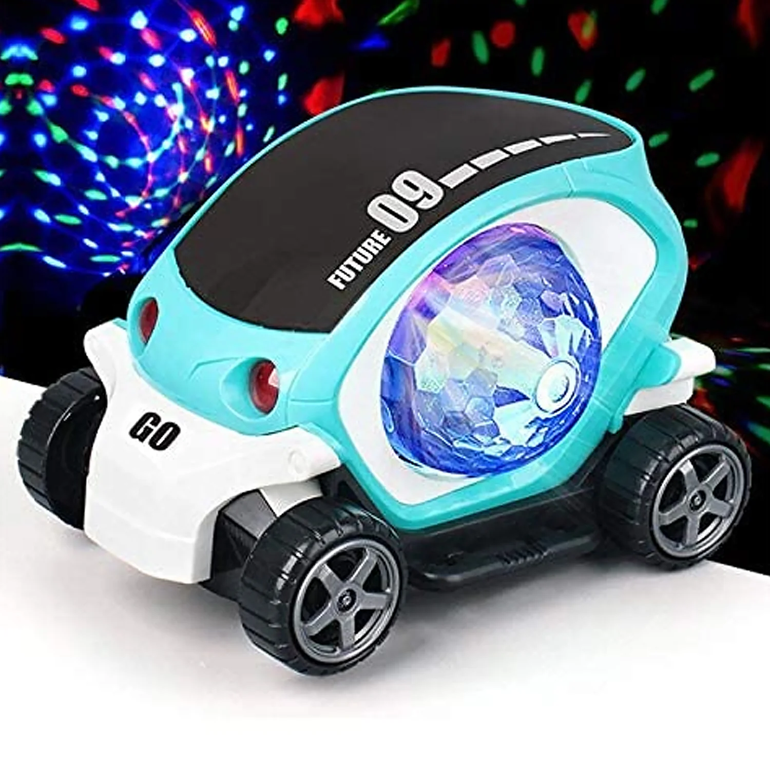 360° Rotating Stunt Car Toy – Bump & Go (1 Pc, Battery Not Included) - Image 5