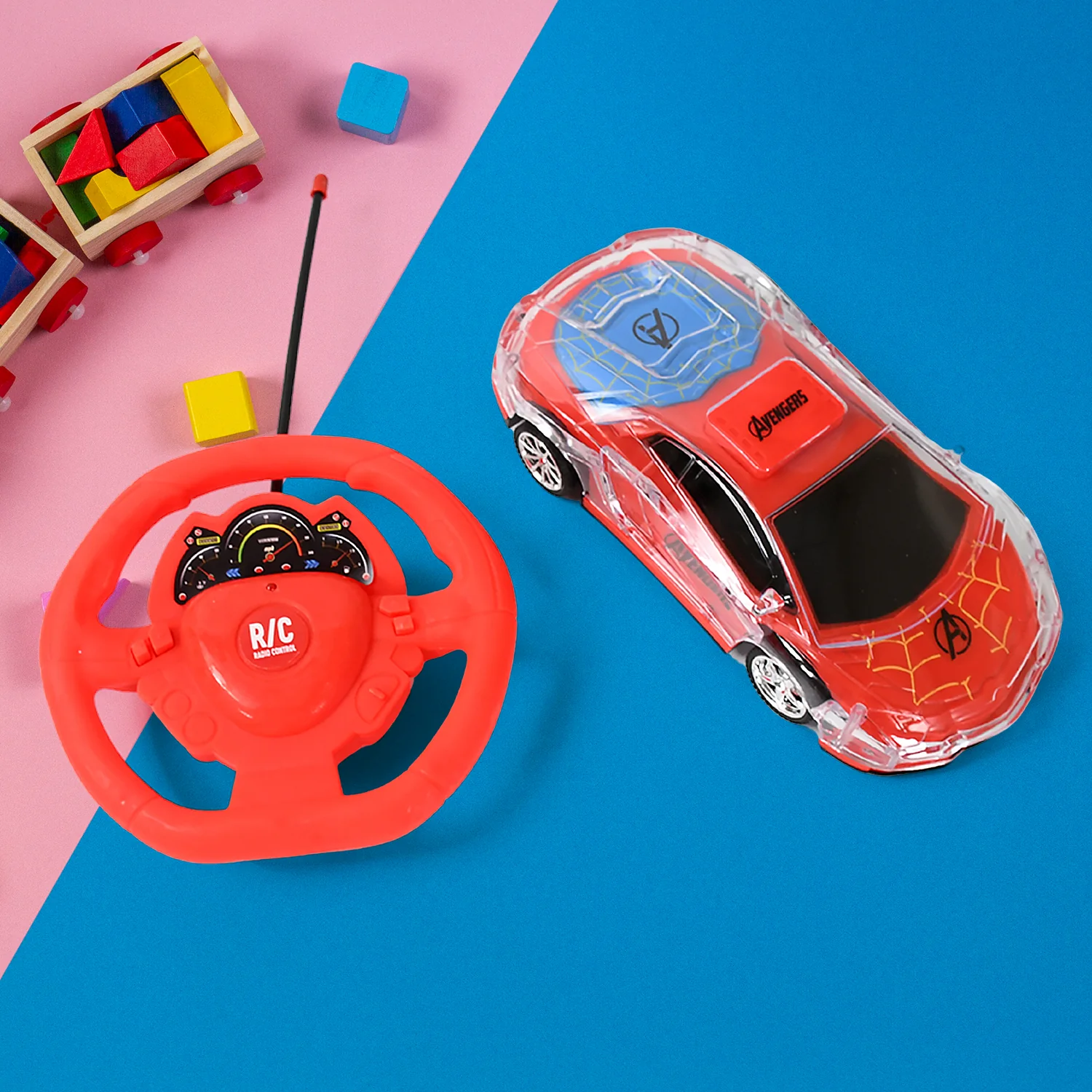 Plastic RC Racing Car – 2-Way Control with Handle Remote & Rechargeable Battery - Image 3