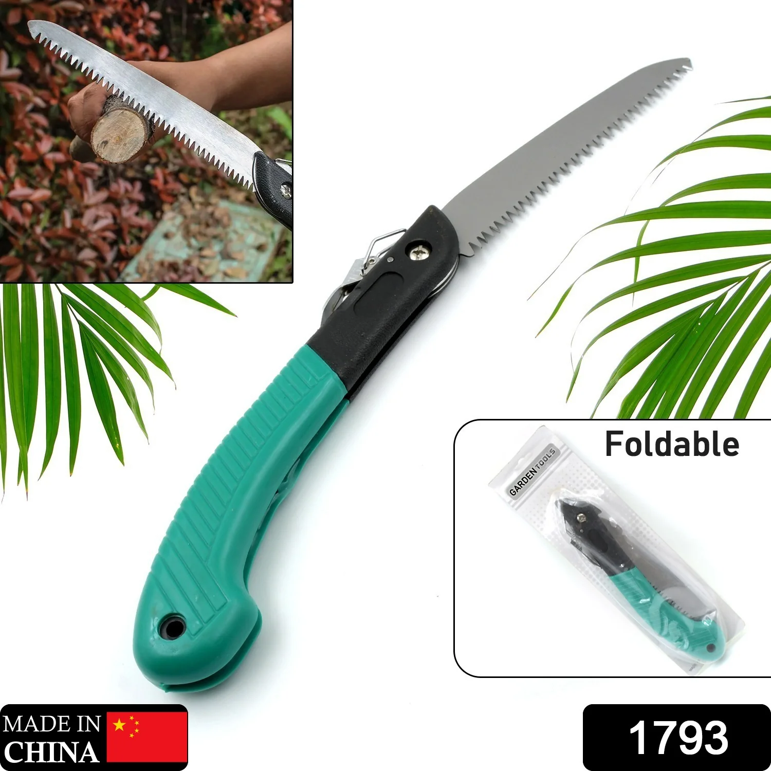 Folding Handsaw – Pruning Saw for Tree Trimming, Gardening & Wood Cutting - Image 2