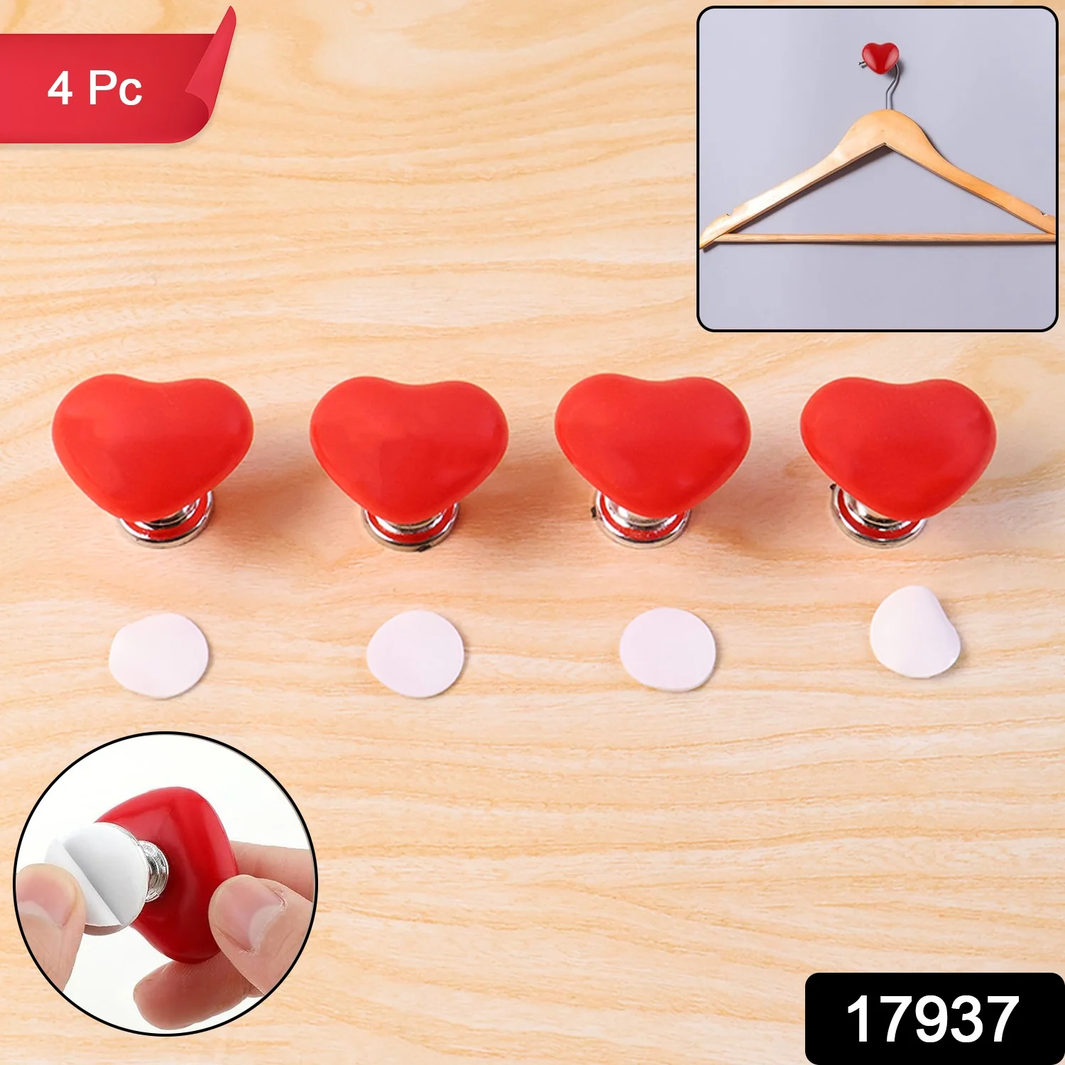 Heart-shaped Knob Pulls Toilet Press Button (4 Pc) - Image 2
