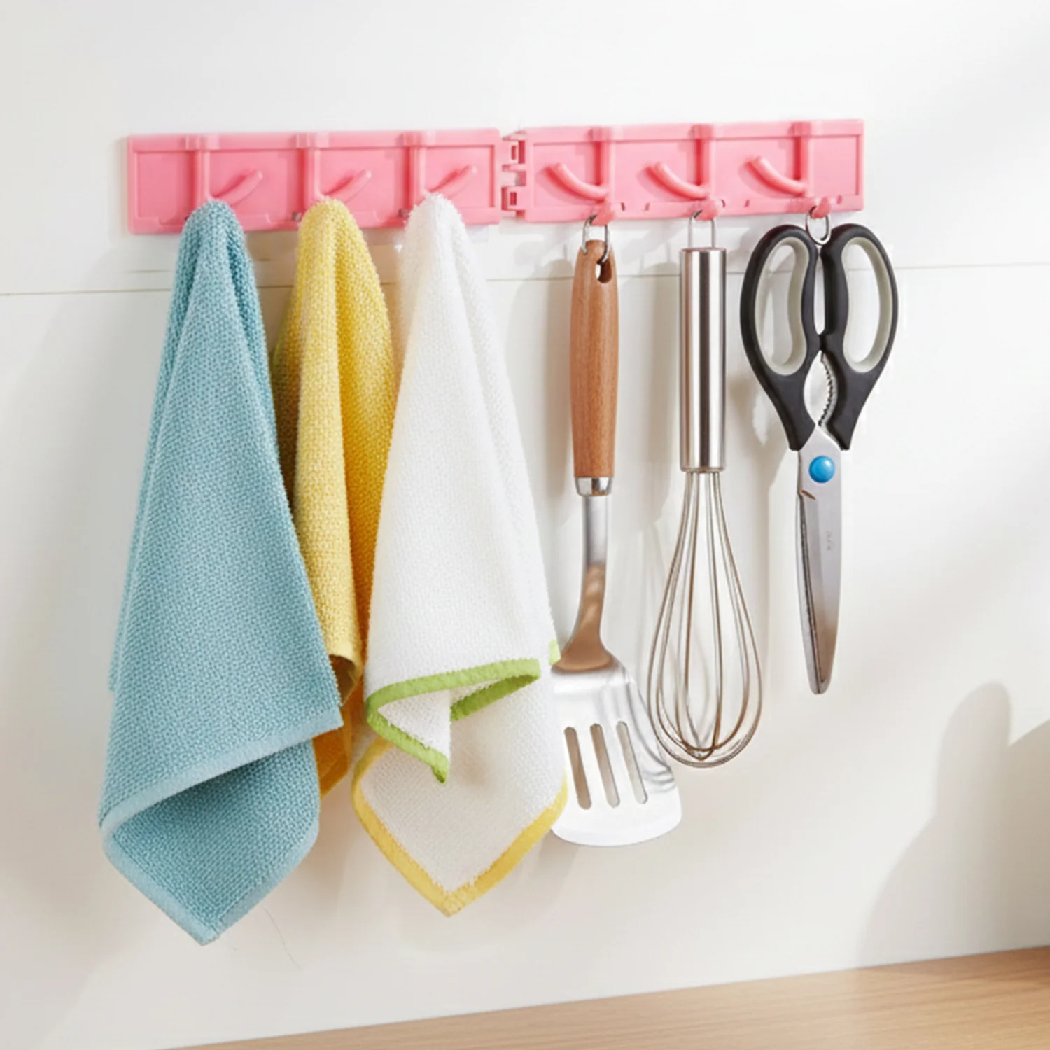 Foldable Rotating Wall-Mounted Multipurpose 6 Hook Rack (1 Pc) - Image 7