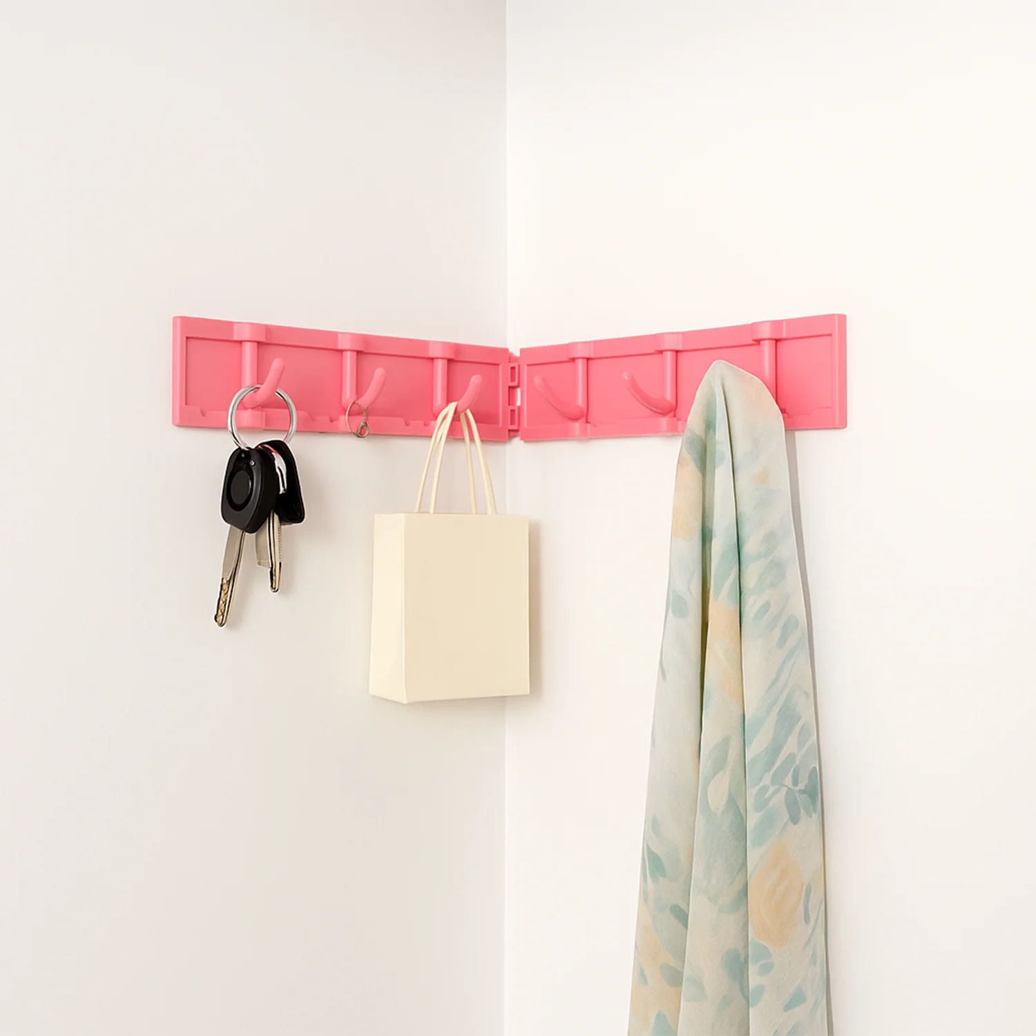 Foldable Rotating Wall-Mounted Multipurpose 6 Hook Rack (1 Pc) - Image 8