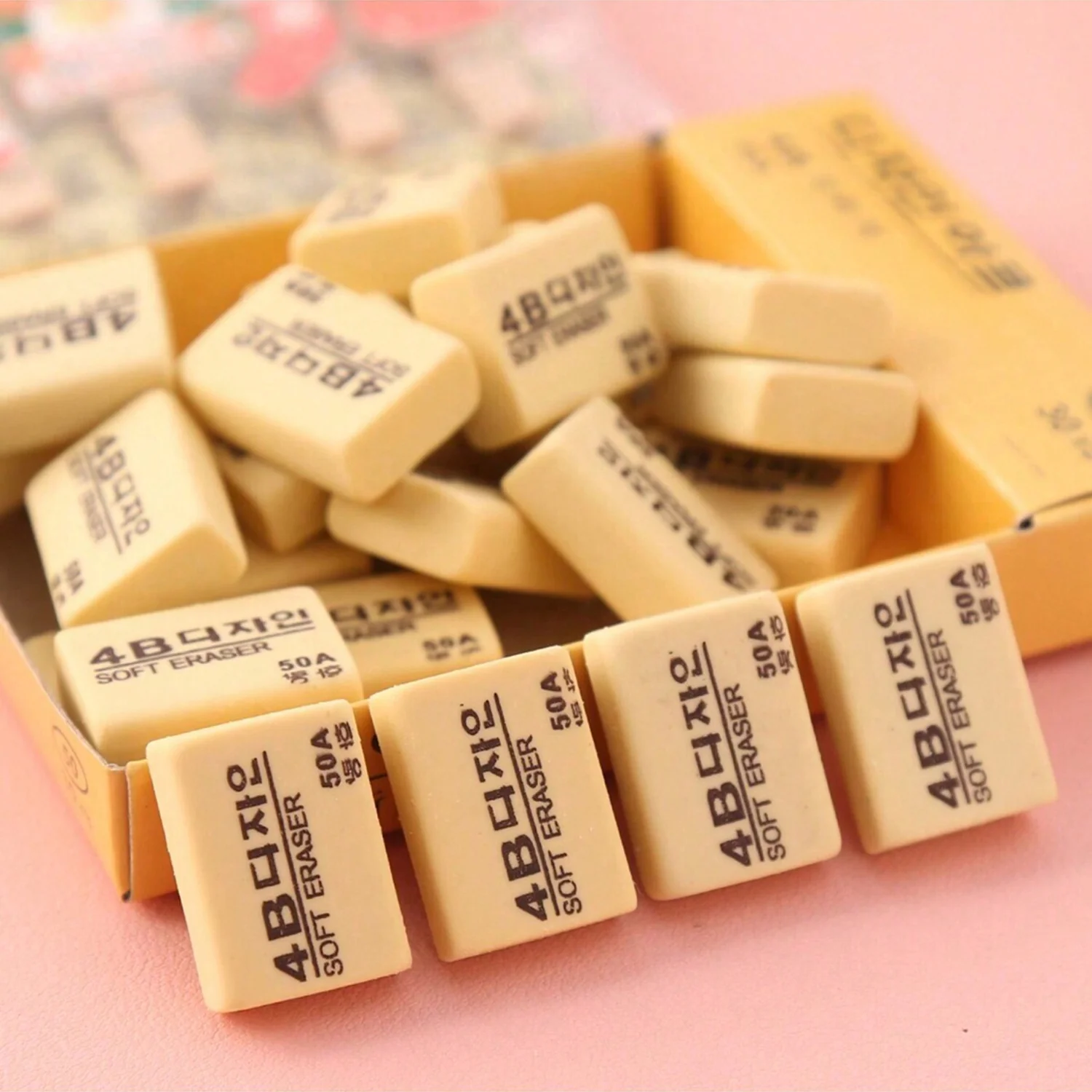 4B Erasers 30 Pack Erasers Yellow Erasers for Kids - Image 4