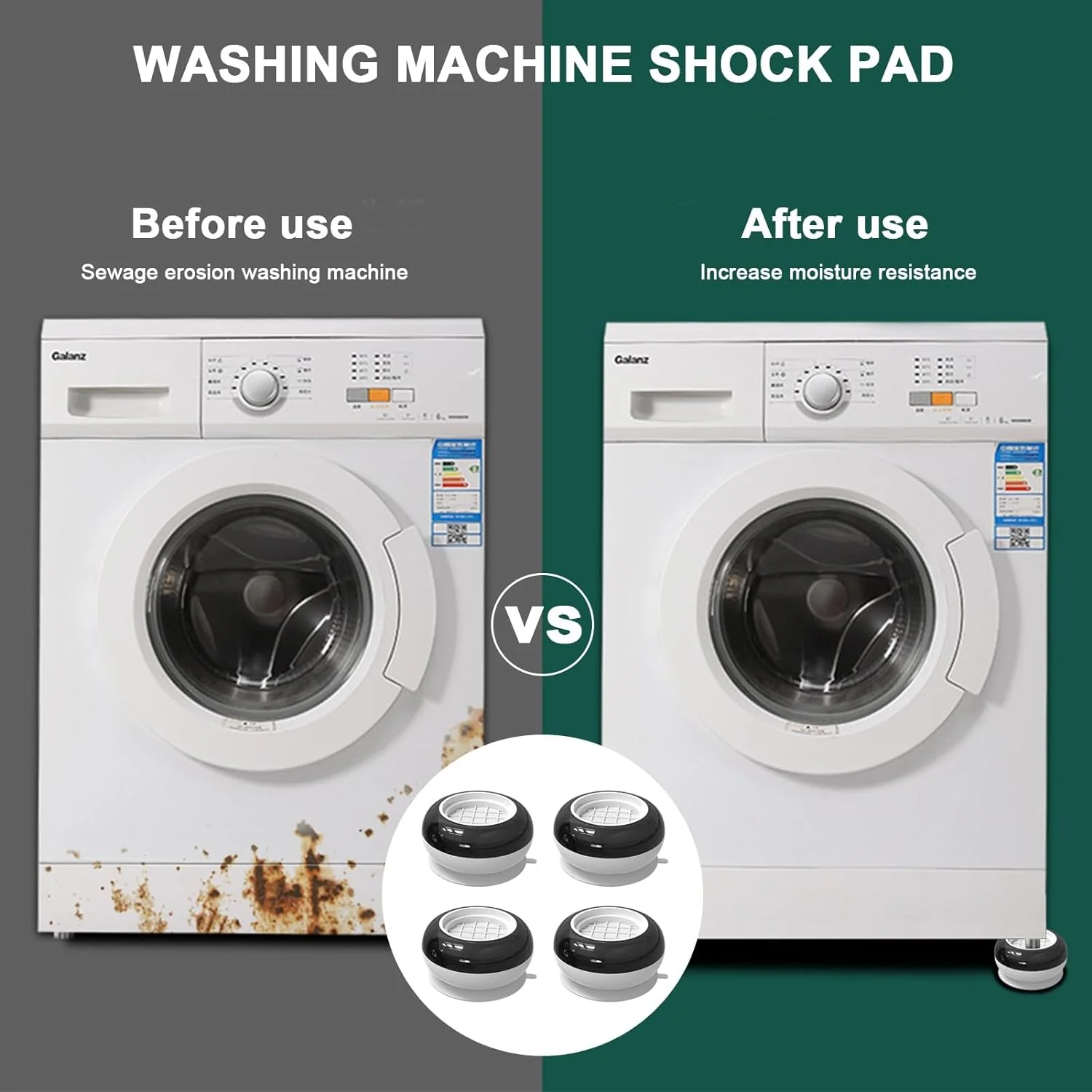 Anti Vibration Pads for Washing Machine,  (4 pcs Set) - Image 7