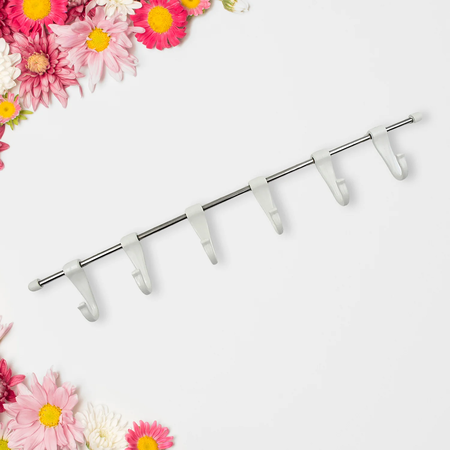 Stainless Steel Utensil Hanger Rail Nail Free Wall Mount - Image 7