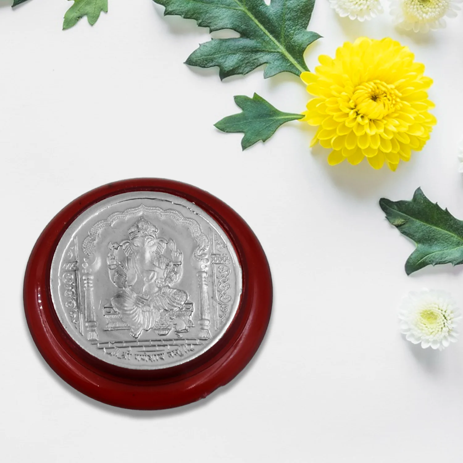 Ganesh Ji, Silver color Coin for Gift (1 Pc / Silver) - Image 4
