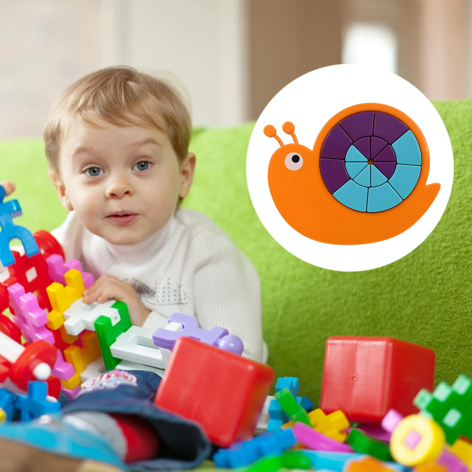 Mini Snail Puzzle – STEM Educational Toy, Puzzle Games for Ages 3-6 (Mix Color) - Image 6