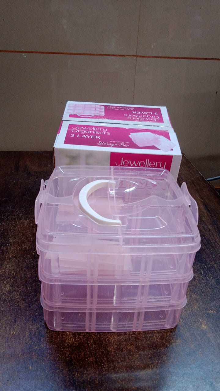 Versatile 18-Grid 3-Layer Transparent Plastic Organizer Box - Image 8