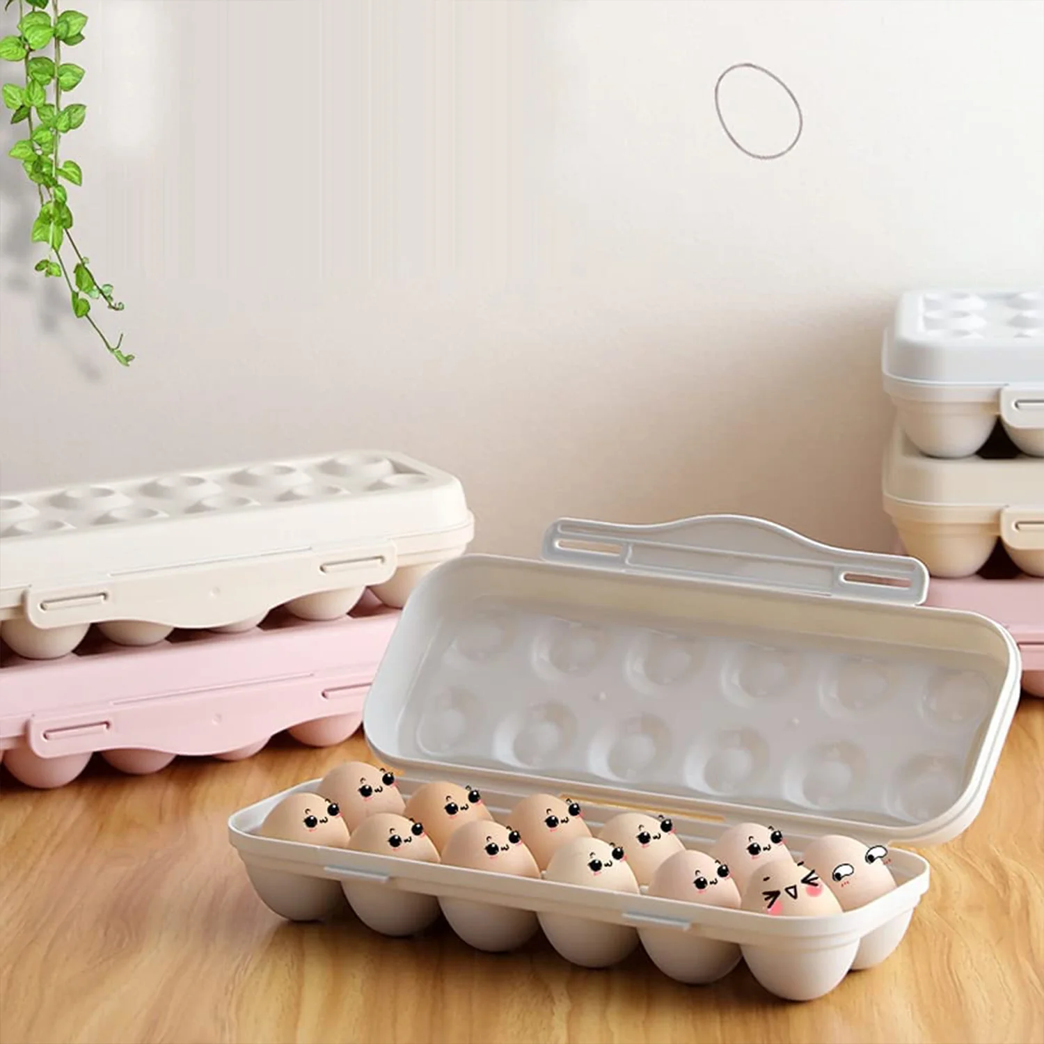 18 Grid Egg Holder Storage, Shock-Proof Egg Container with Buckle - Image 5