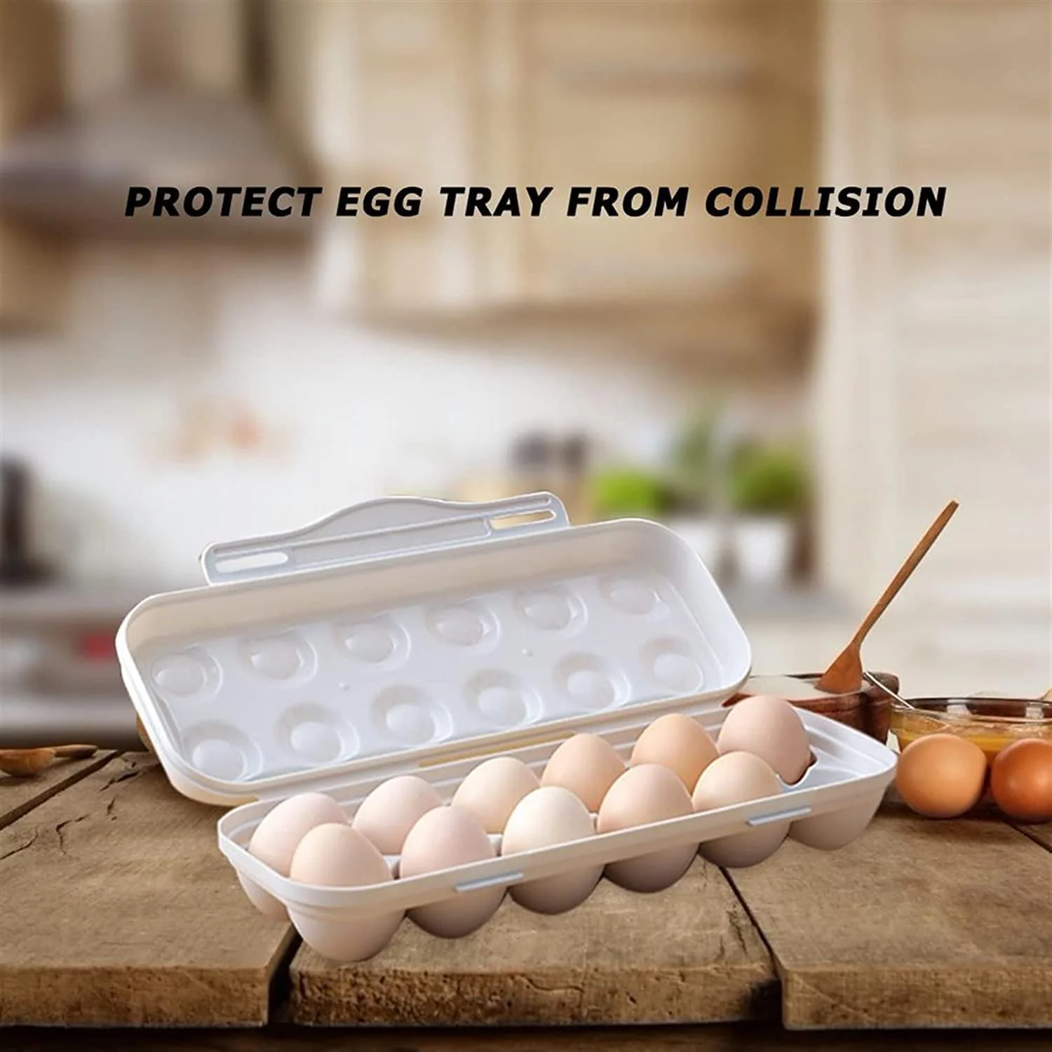 18 Grid Egg Holder Storage, Shock-Proof Egg Container with Buckle - Image 6