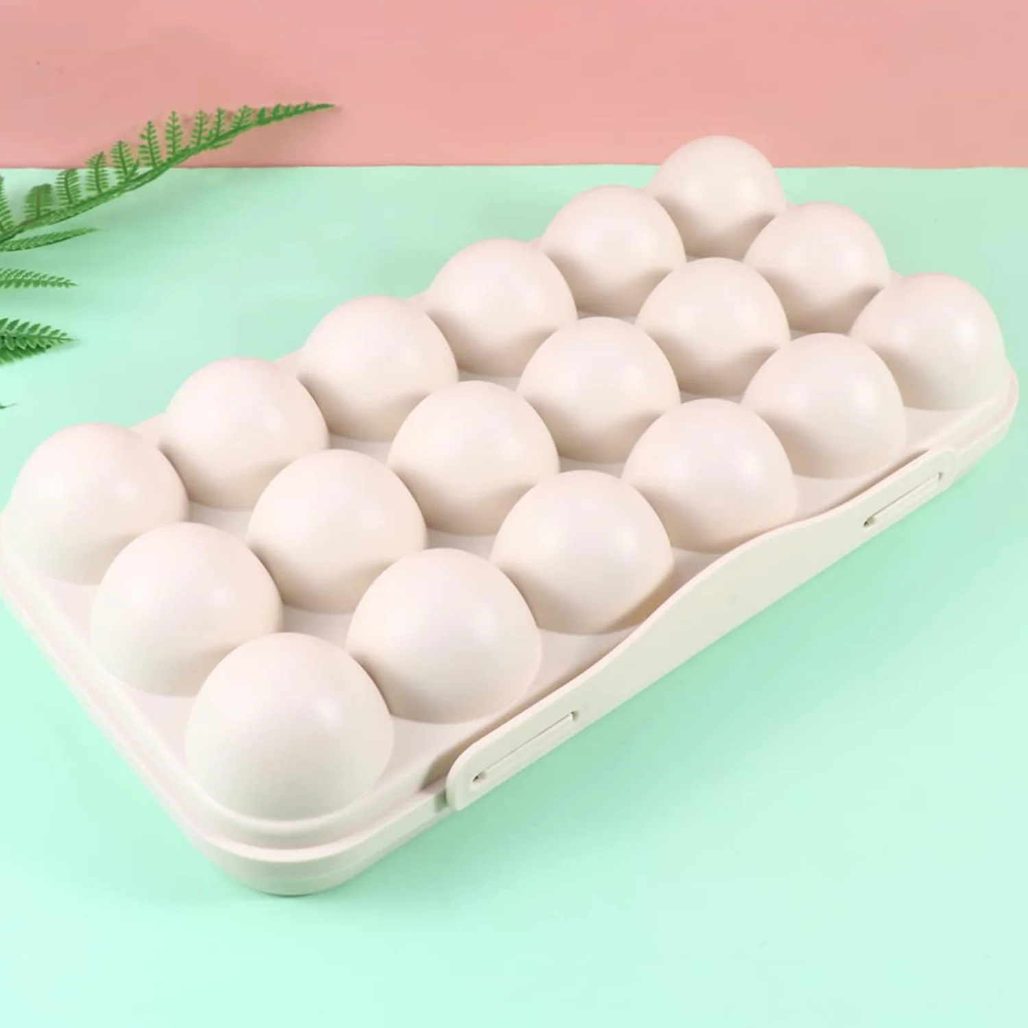 18 Grid Egg Holder Storage, Shock-Proof Egg Container with Buckle - Image 7