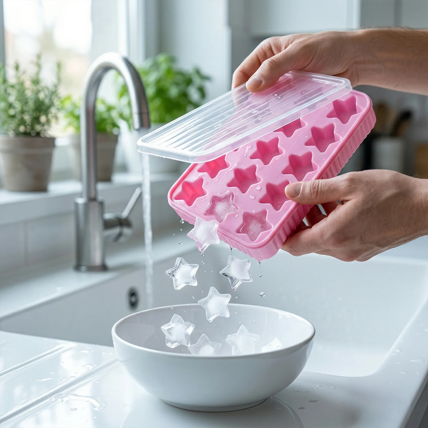 18 Grid Star Shape Ice Cube Tray with Lid (1 Pc) - Image 4