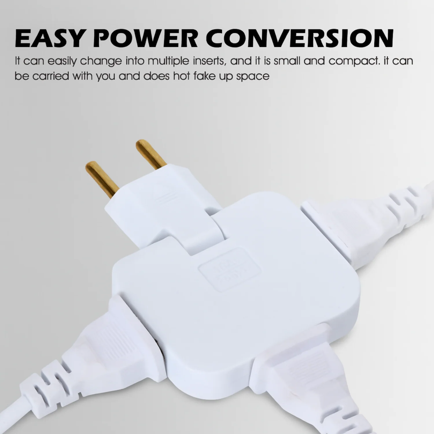180° Rotary Travel Plug Converter 15A 250V Universal Power Adapter - Image 3
