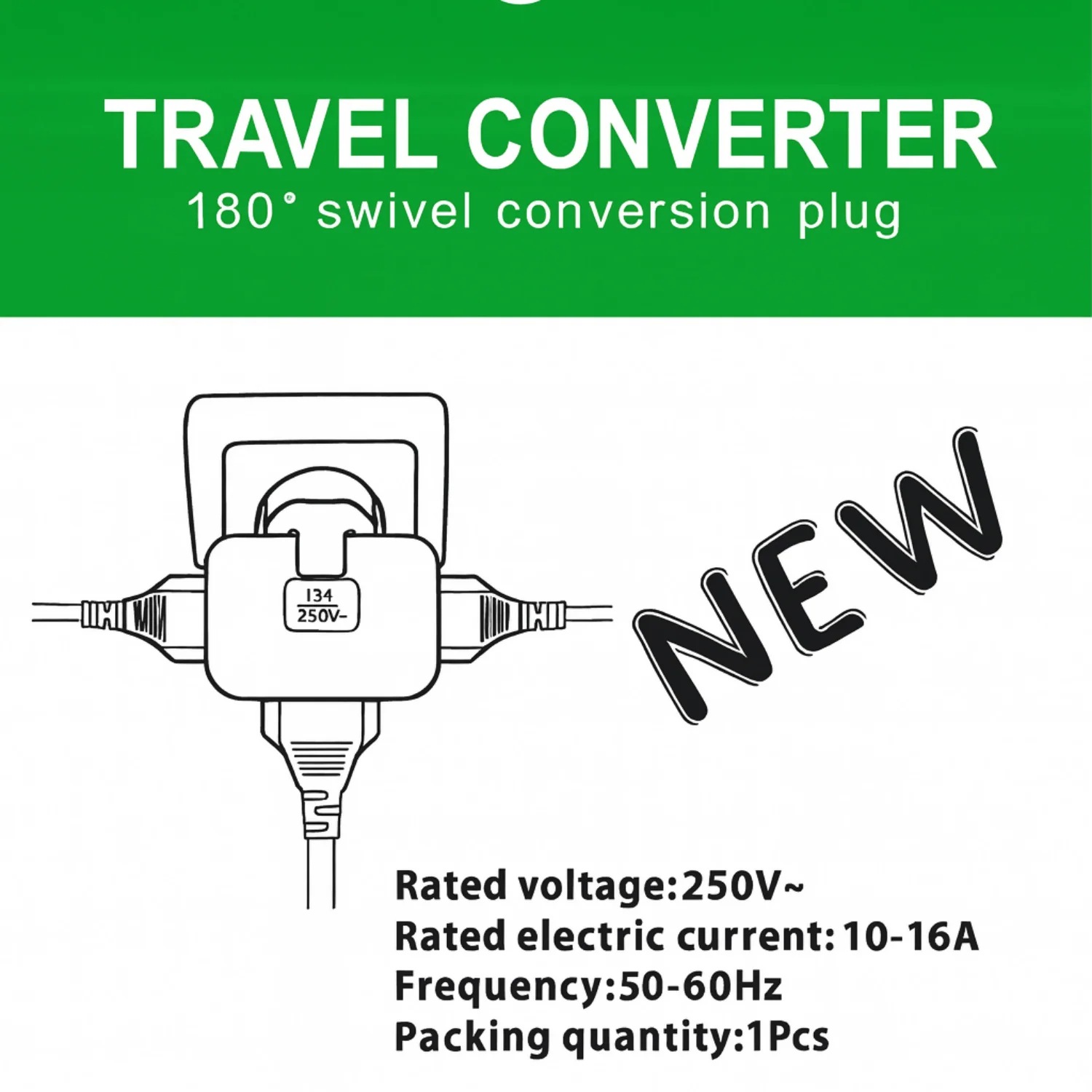 180° Swivel Travel Plug Adapter | Universal Power Converter 15A 250V - Image 5