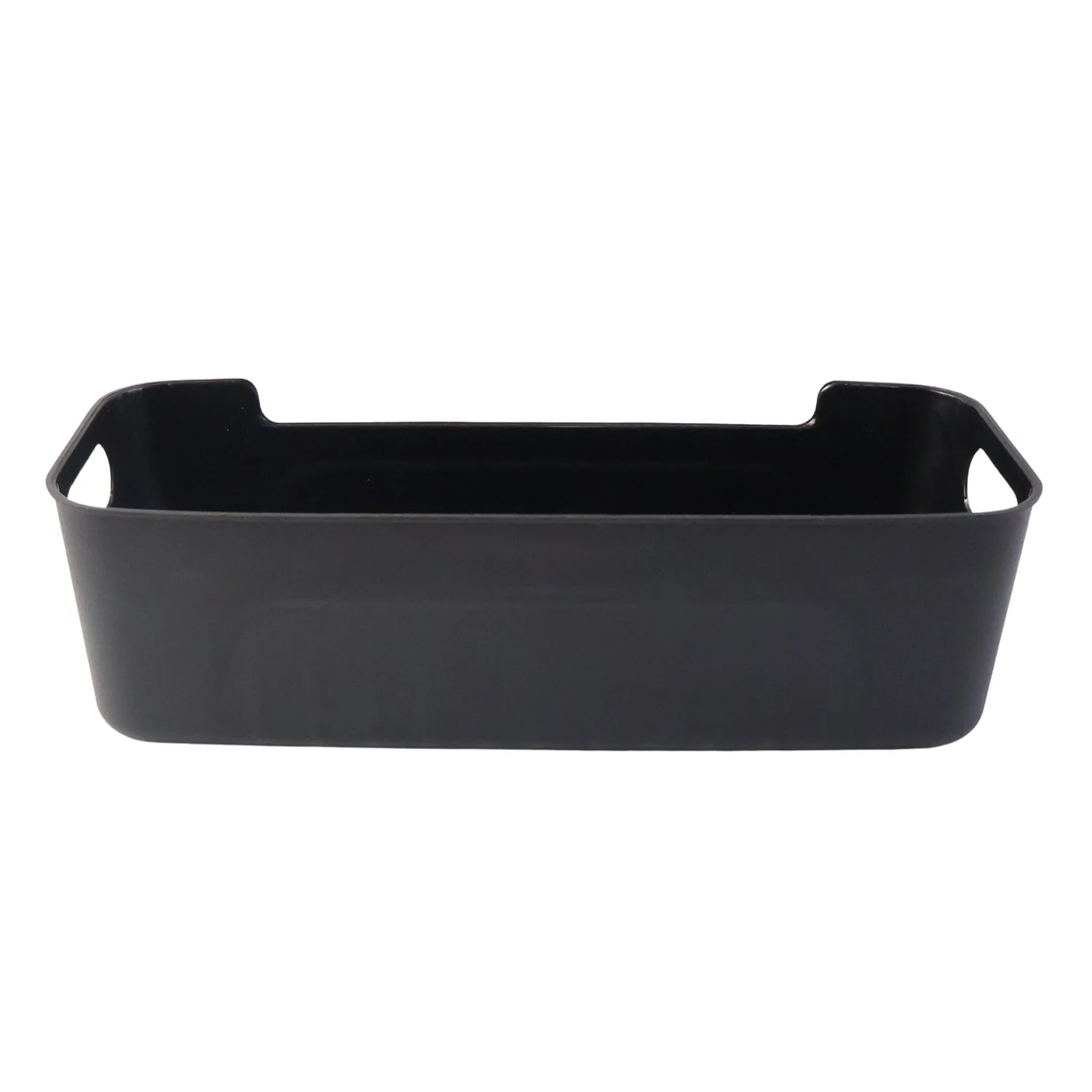 Black Plastic Storage Basket Tray Set (4 Pcs) - Image 5