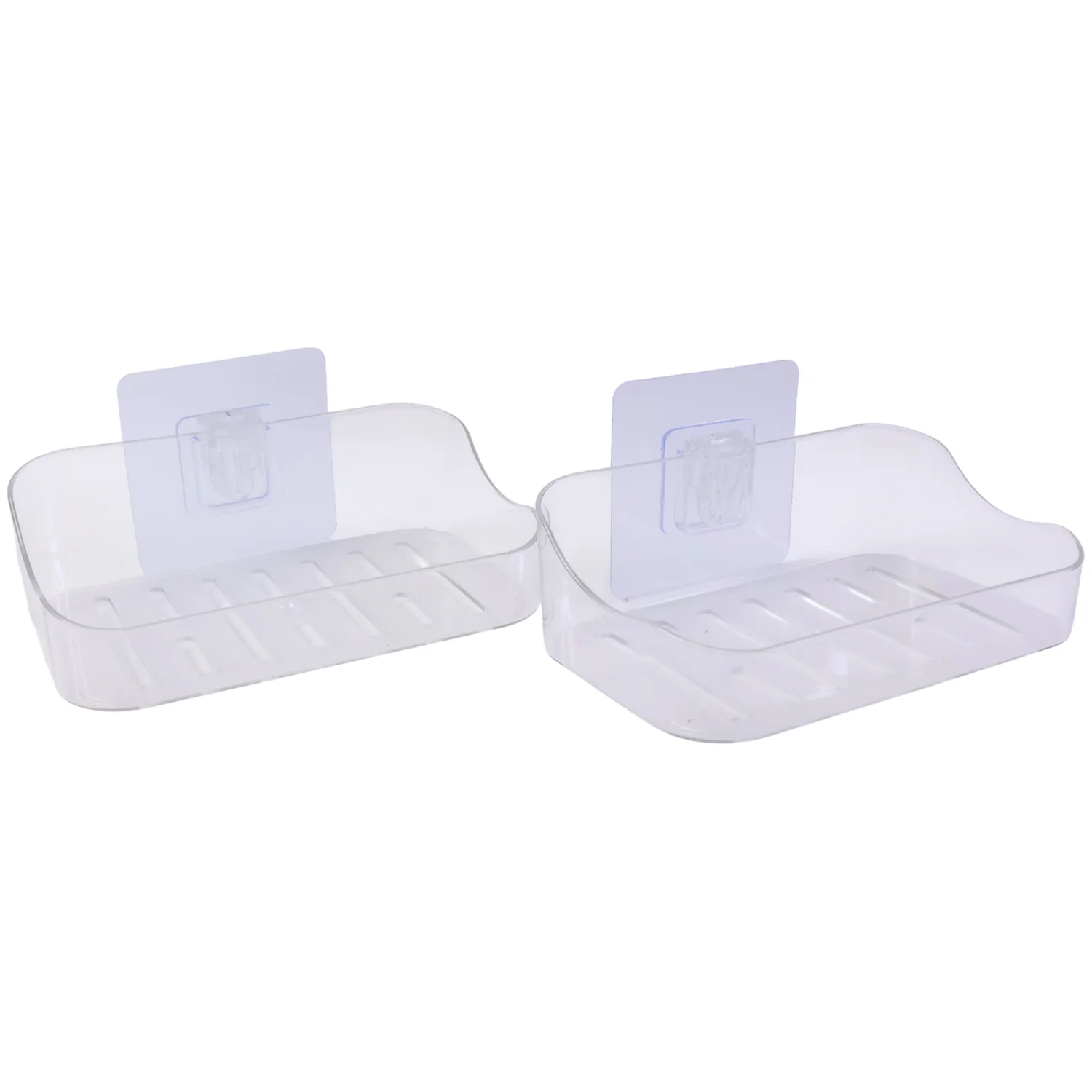 Wall-Mounted Transparent Soap Dish Holder Set - Image 5