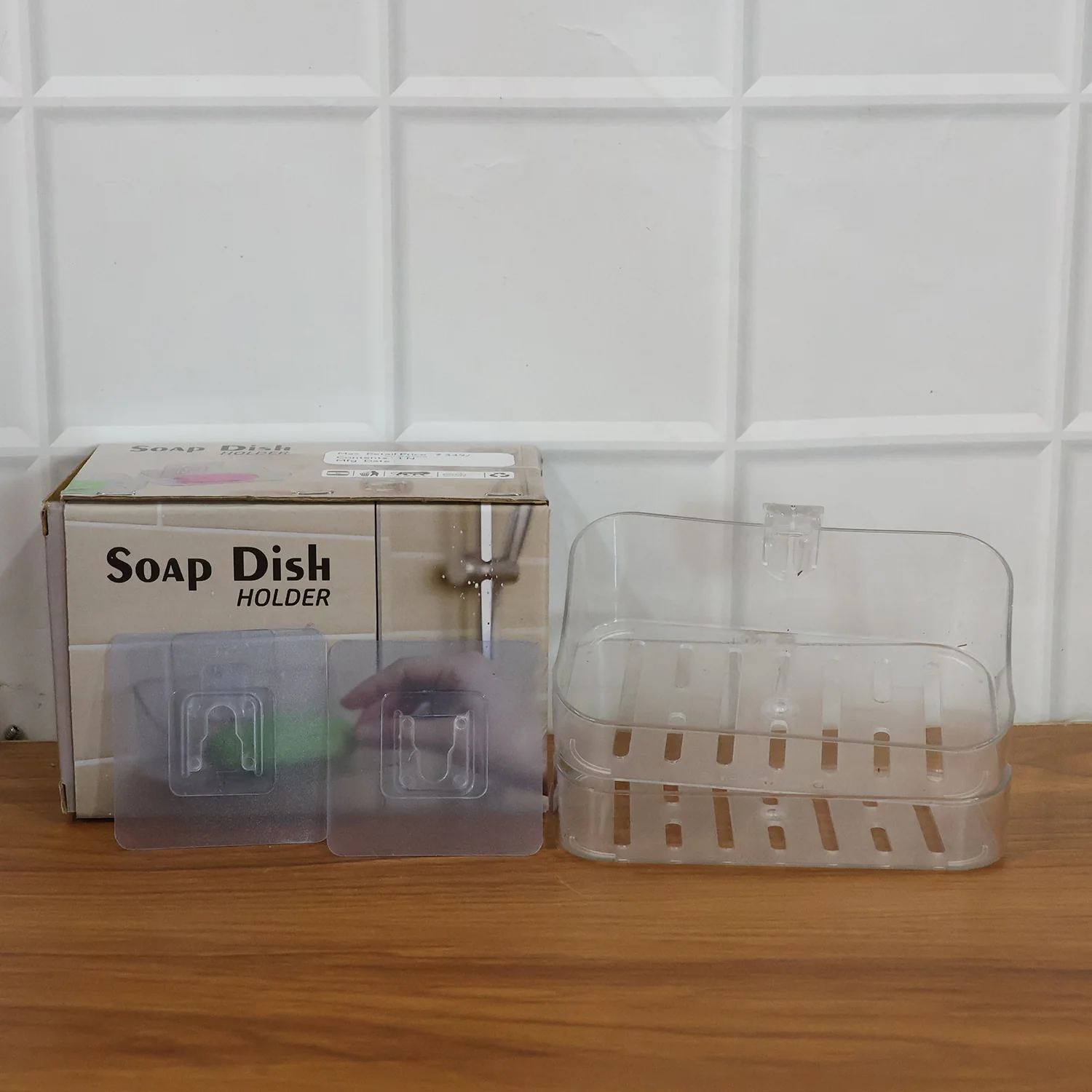 Wall-Mounted Transparent Soap Dish Holder Set - Image 7