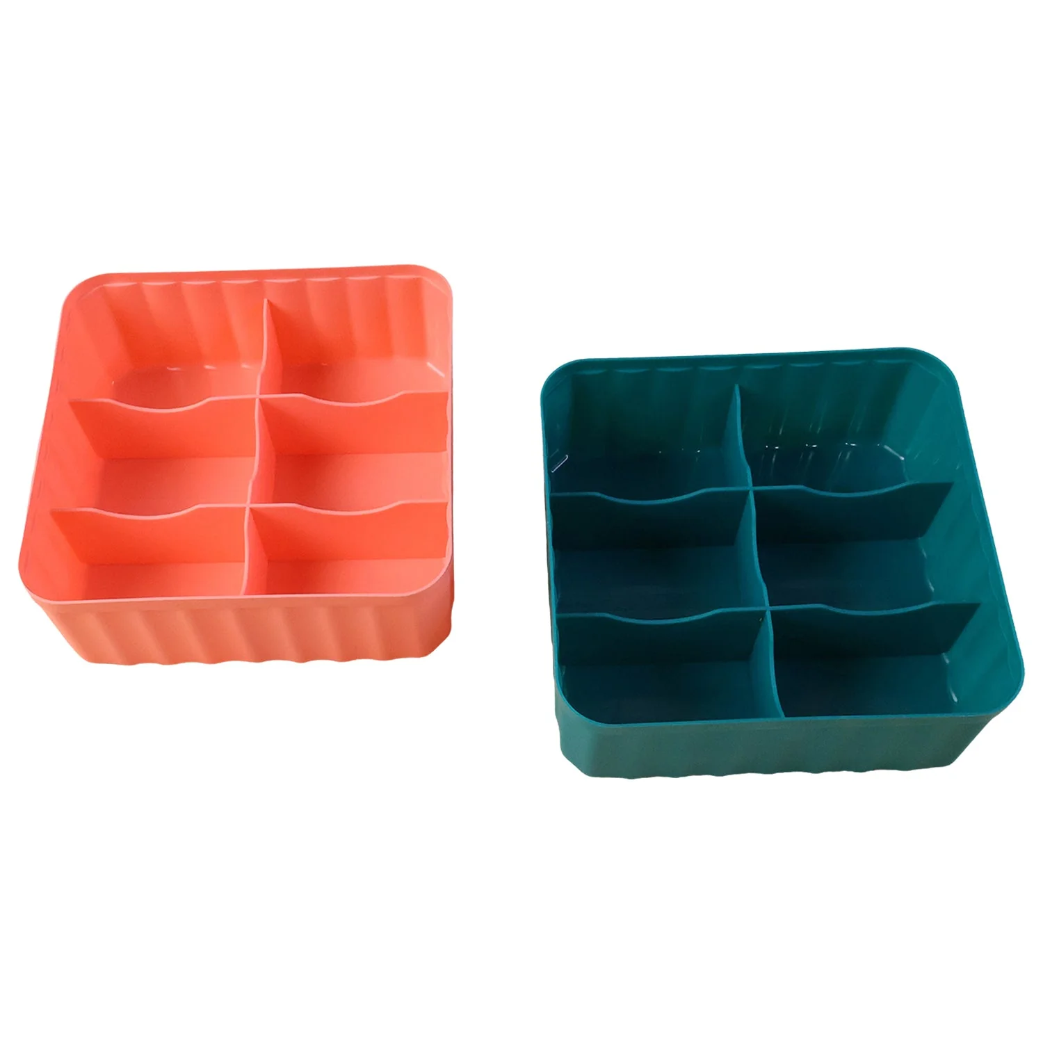 Square Organizer Box with 6 Compartments (Set of 2) - Image 5