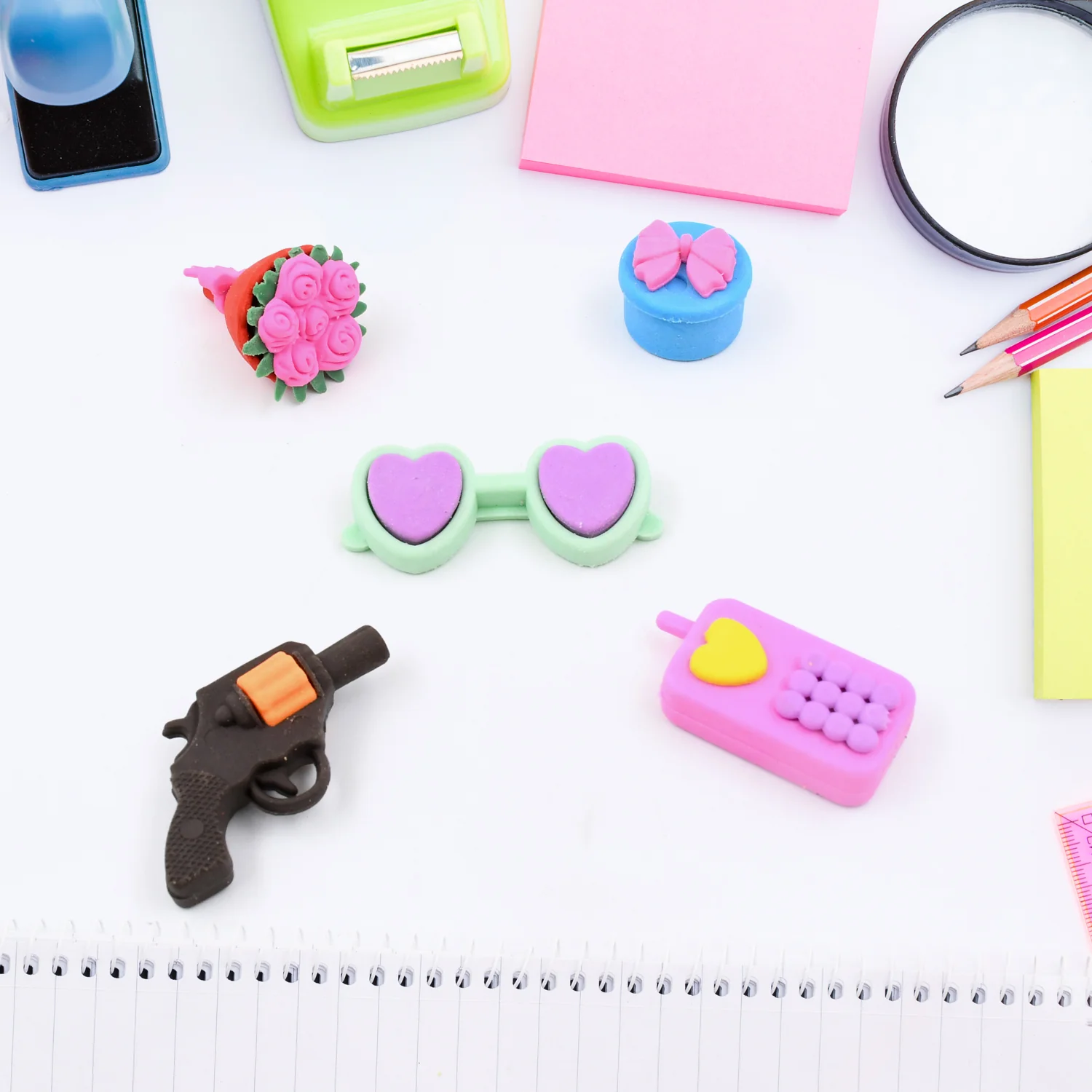 Fancy Colorful Eraser Set for Kids’ Parties & School (1 Set, Mixed Design) - Image 4