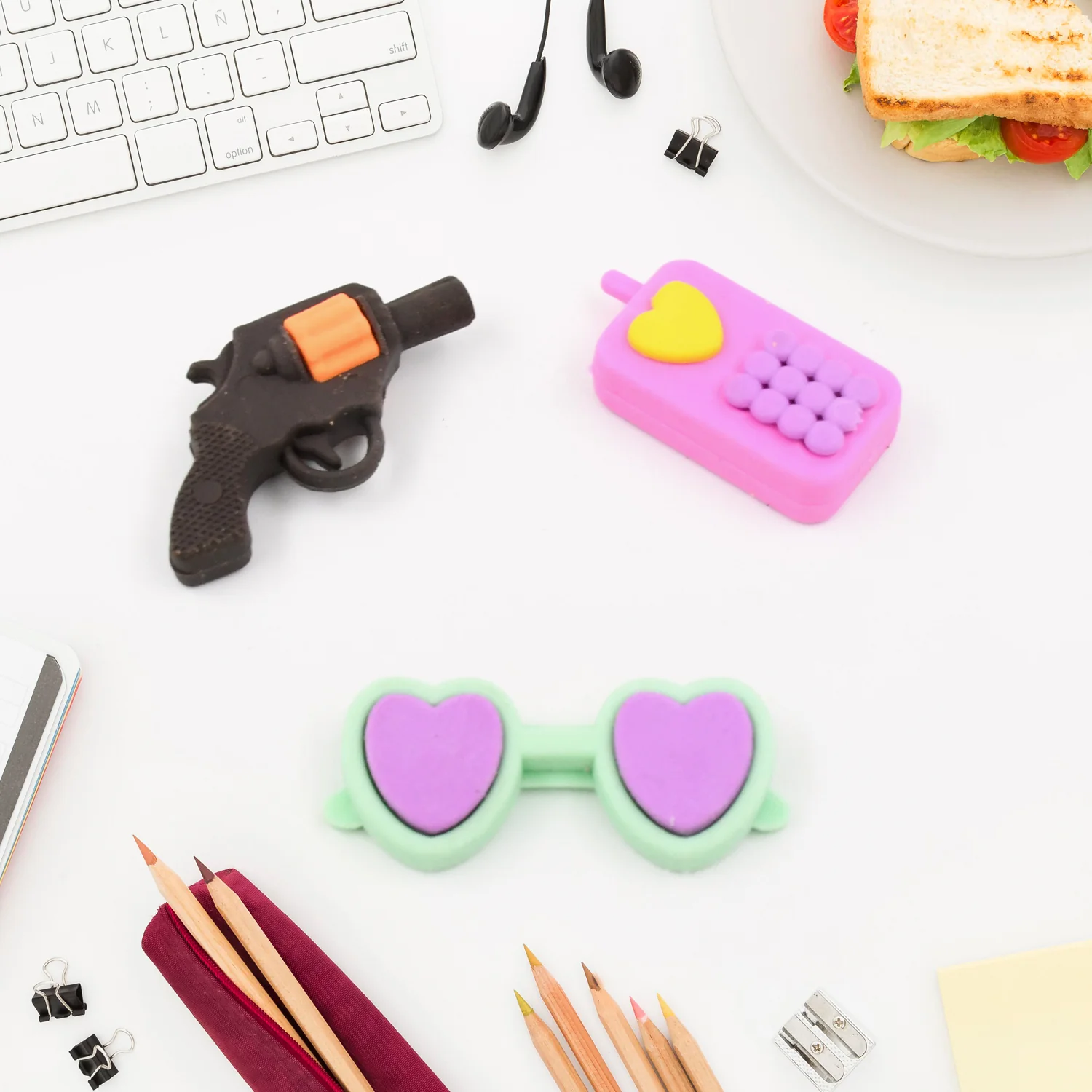 Fancy Colorful Eraser Set for Kids’ Parties & School (1 Set, Mixed Design) - Image 5