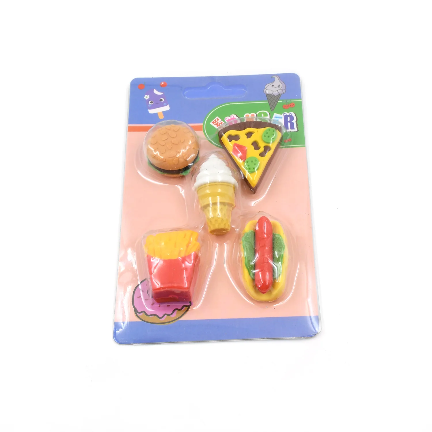 3D Food Fancy Colorful Erasers – Cute Novelty Eraser Set for Kids (1 Set) - Image 6