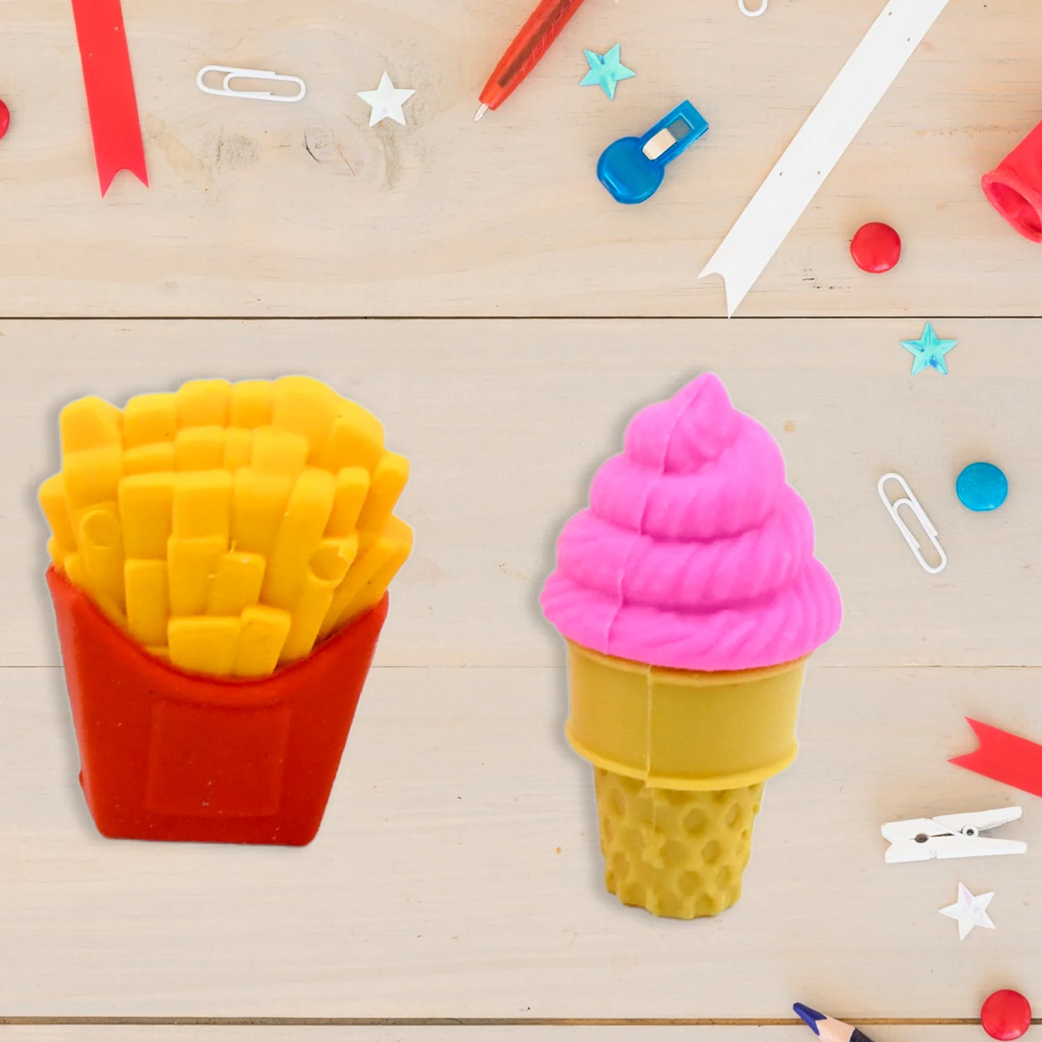 3D Food Fancy Colorful Erasers – Cute Novelty Eraser Set for Kids (1 Set) - Image 9