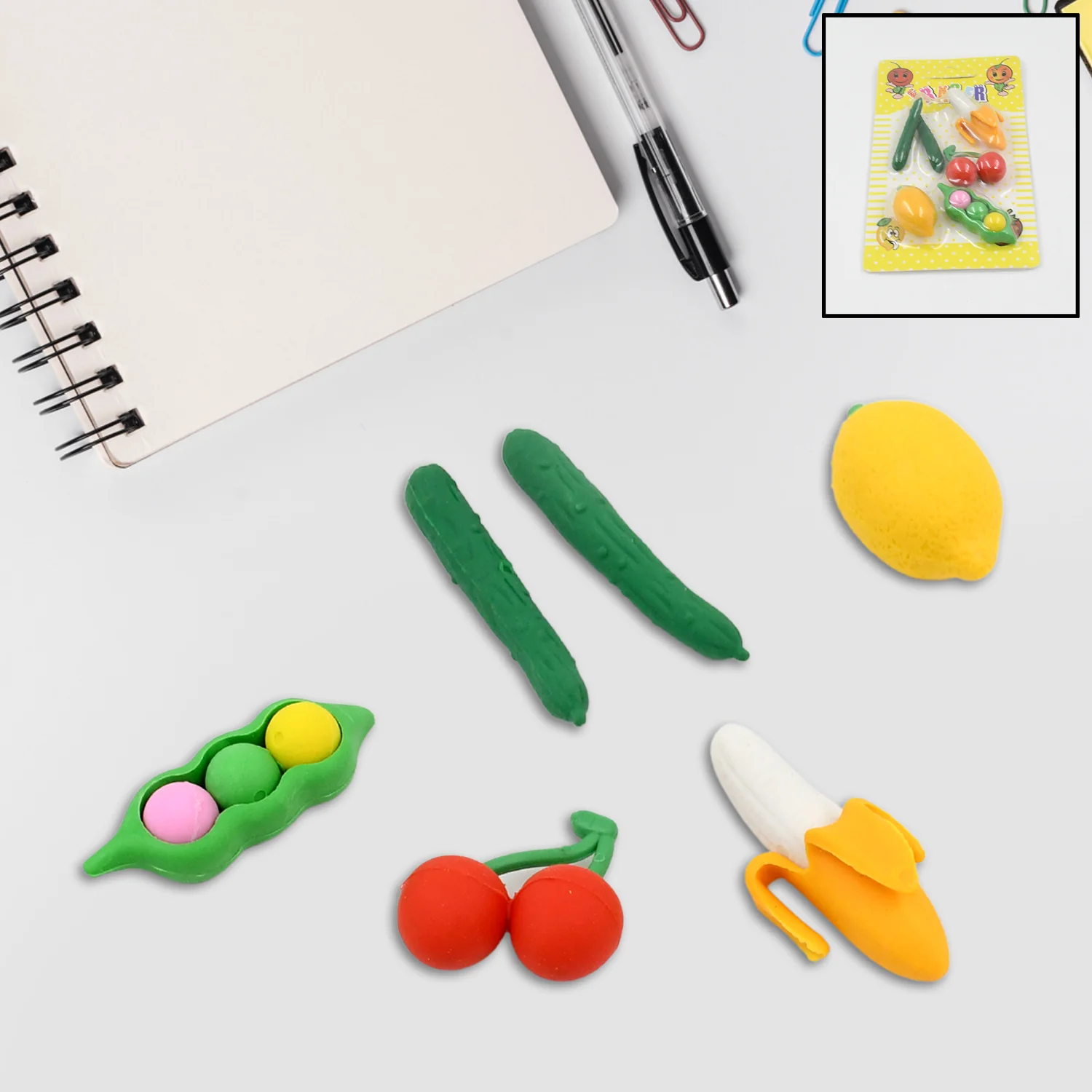 3D Mix Design Fancy & Colorful Erasers – Novelty Set for Kids & School Prize (1 Set) - Image 5