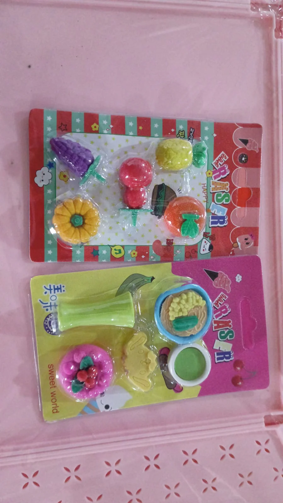 3D Mix Design Fancy & Stylish Colorful Erasers (1 Set) - Image 11