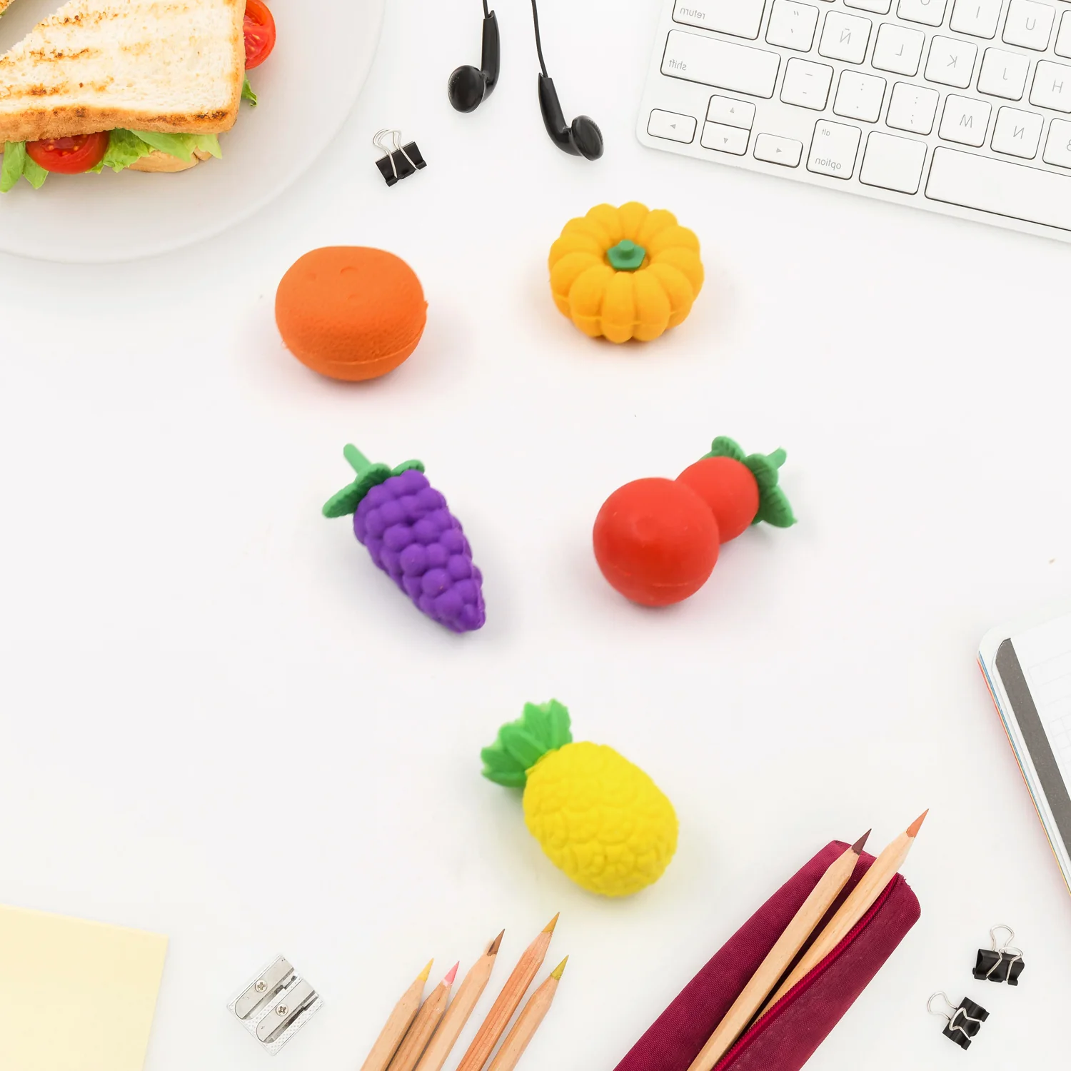 3D Mix Design Fancy & Stylish Colorful Erasers (1 Set) - Image 4