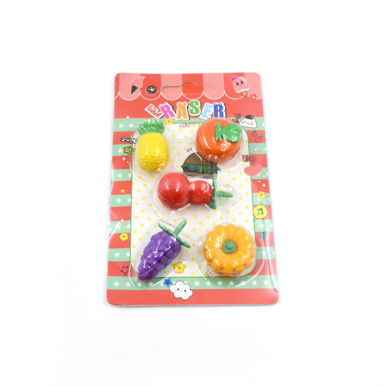 3D Mix Design Fancy & Stylish Colorful Erasers (1 Set) - Image 6