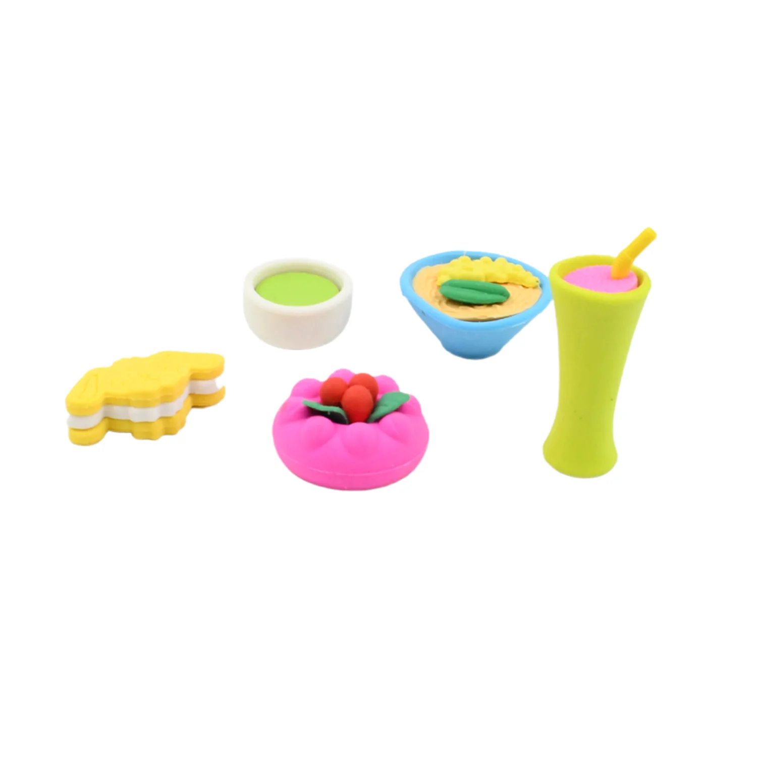 3D Mix Design Fancy & Stylish Colorful Erasers (1 Set) - Image 9
