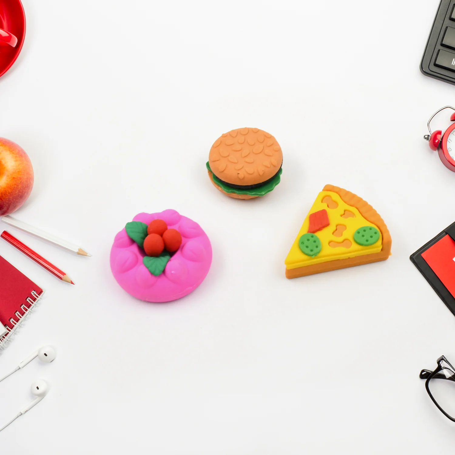 3D Food-Shaped Colorful Eraser Set – Cute Novelty Mini Erasers for Kids (5 Pc Set) - Image 7