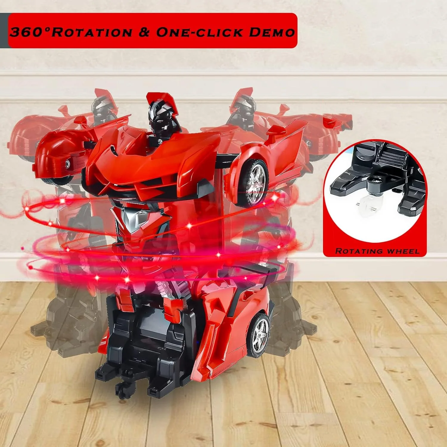 2 In 1 Automatic Robot Converted Remote Control Car With Light (1 Pc) - Image 6