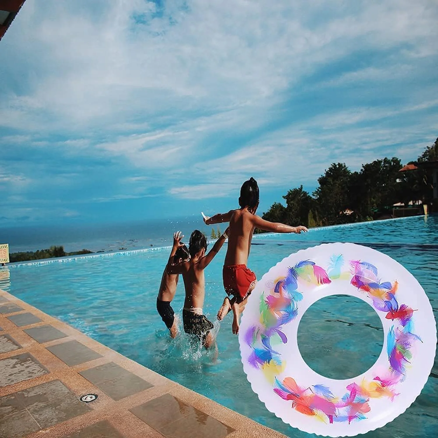 Swim Ring, For Adults, , For Water Play,  Swimming, Women's, Men's (1 Pc) - Image 4