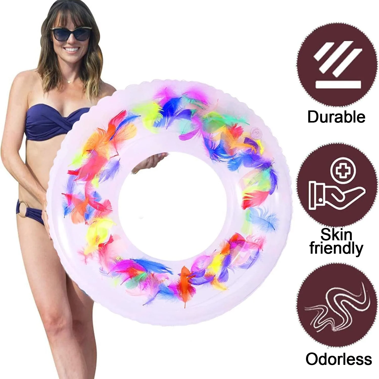 Swim Ring, For Adults, , For Water Play,  Swimming, Women's, Men's (1 Pc) - Image 5