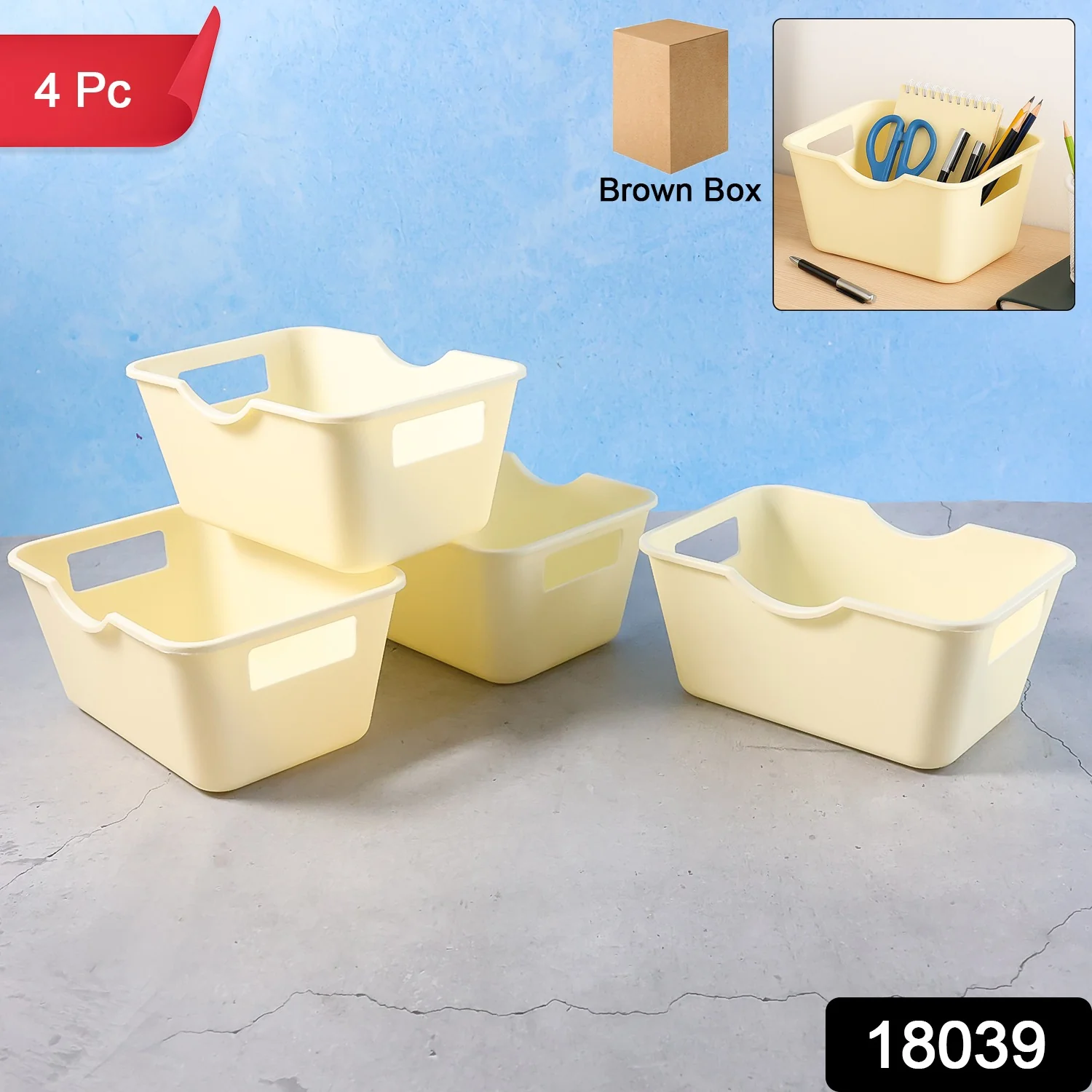 Multi-Purpose Storage Basket Organizer (15 x 10.5 cm, 4 Pc) - Image 2