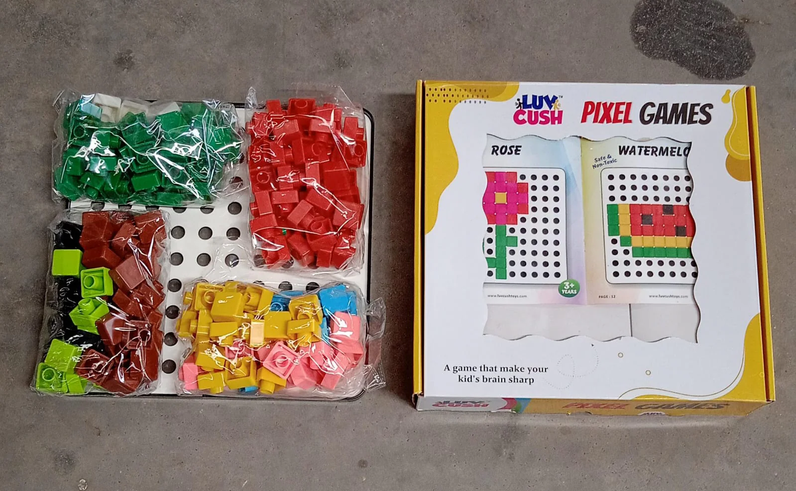 Pixel Cubes Toy for Children Early Education, Pixel Game Educational Board Games Board, Birthday Gift for Kids, Learning Math Toy, Brain Games, Math Puzzle (Approx 180 Cubes With Pixel Board & Book) - Image 7
